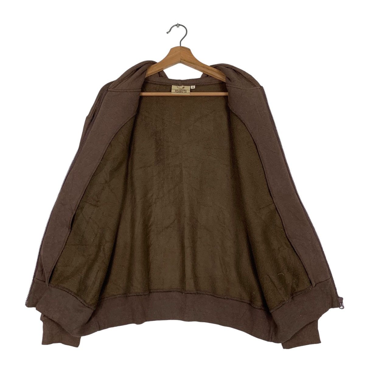 Cartoon Network PEANUTS SNOOPY Big Logo Zipper Brown Hoodies #0733-C33 Size US M / EU 48-50 / 2 - 13 Thumbnail