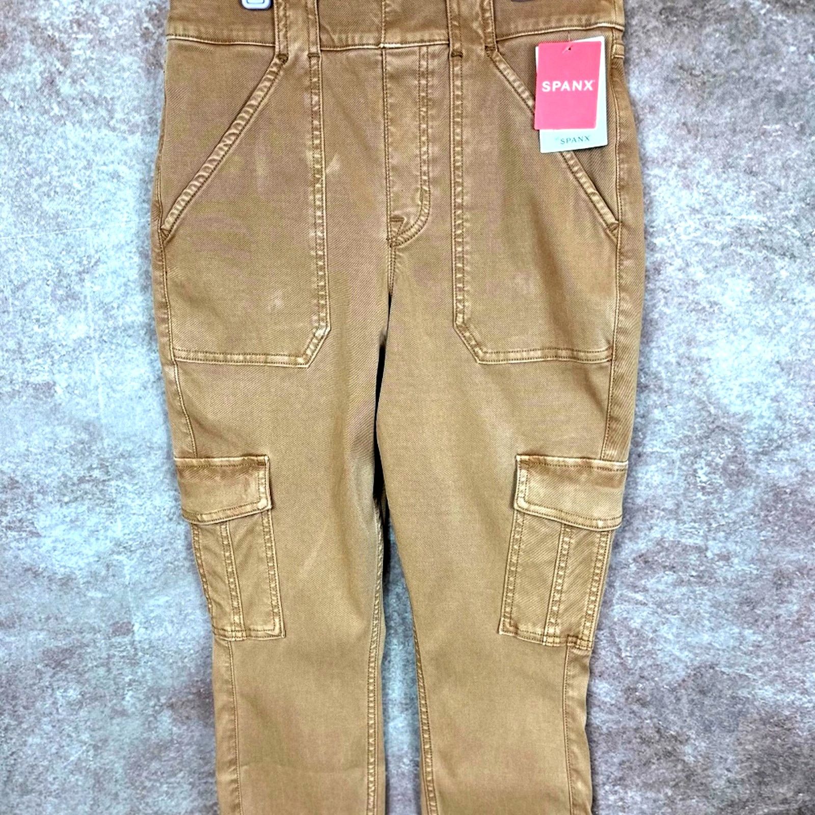 Spanx Spanx Stretch Twill Ankle Cargo Pants Honey Glow M (6/8) Size 29" - 5 Thumbnail