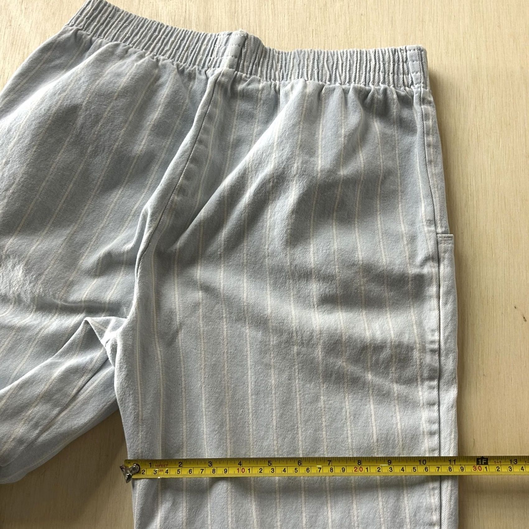 Vintage VINTAGE Fancy Props Sweatpants Womens Small Gray Stripe Elastic Waist USA Pants Size 28" / US 6 / IT 42 - 7 Thumbnail