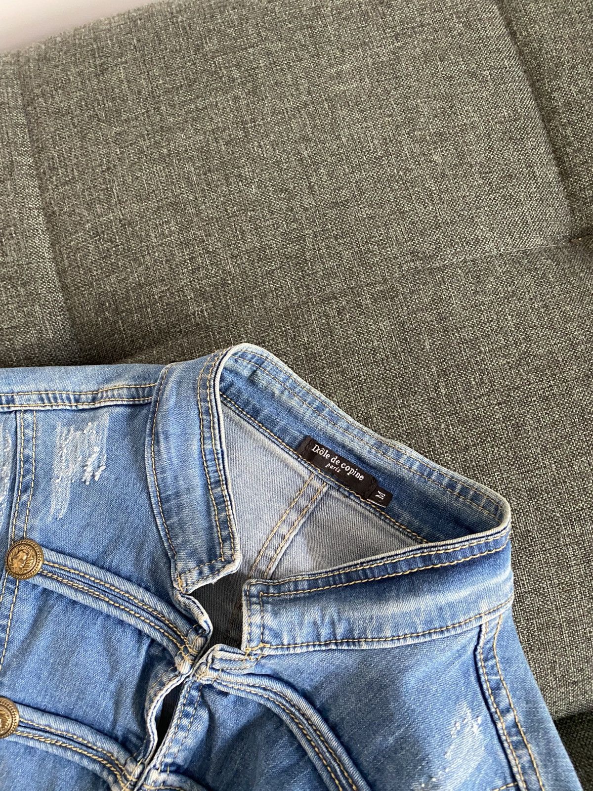 Hysteric Glamour Vintage Denim Avant Garde Jacket Y2K Faded Washed Y2K Hype Size M / US 6-8 / IT 42-44 - 13 Thumbnail