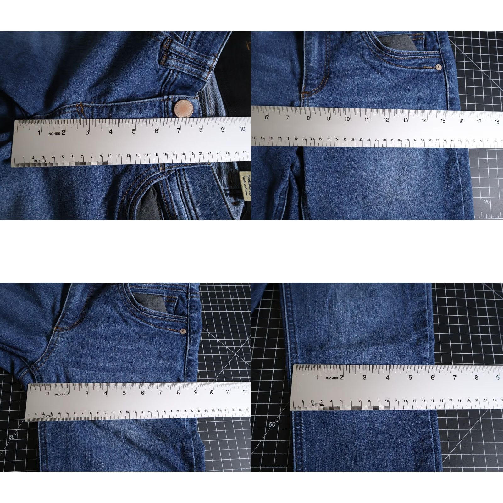Vintage Democracy Ab Technology Jeans Women's 2 (28 x 28) Blue Tapered Leg Denim Size 26" / US 2 / IT 38 - 8 Thumbnail