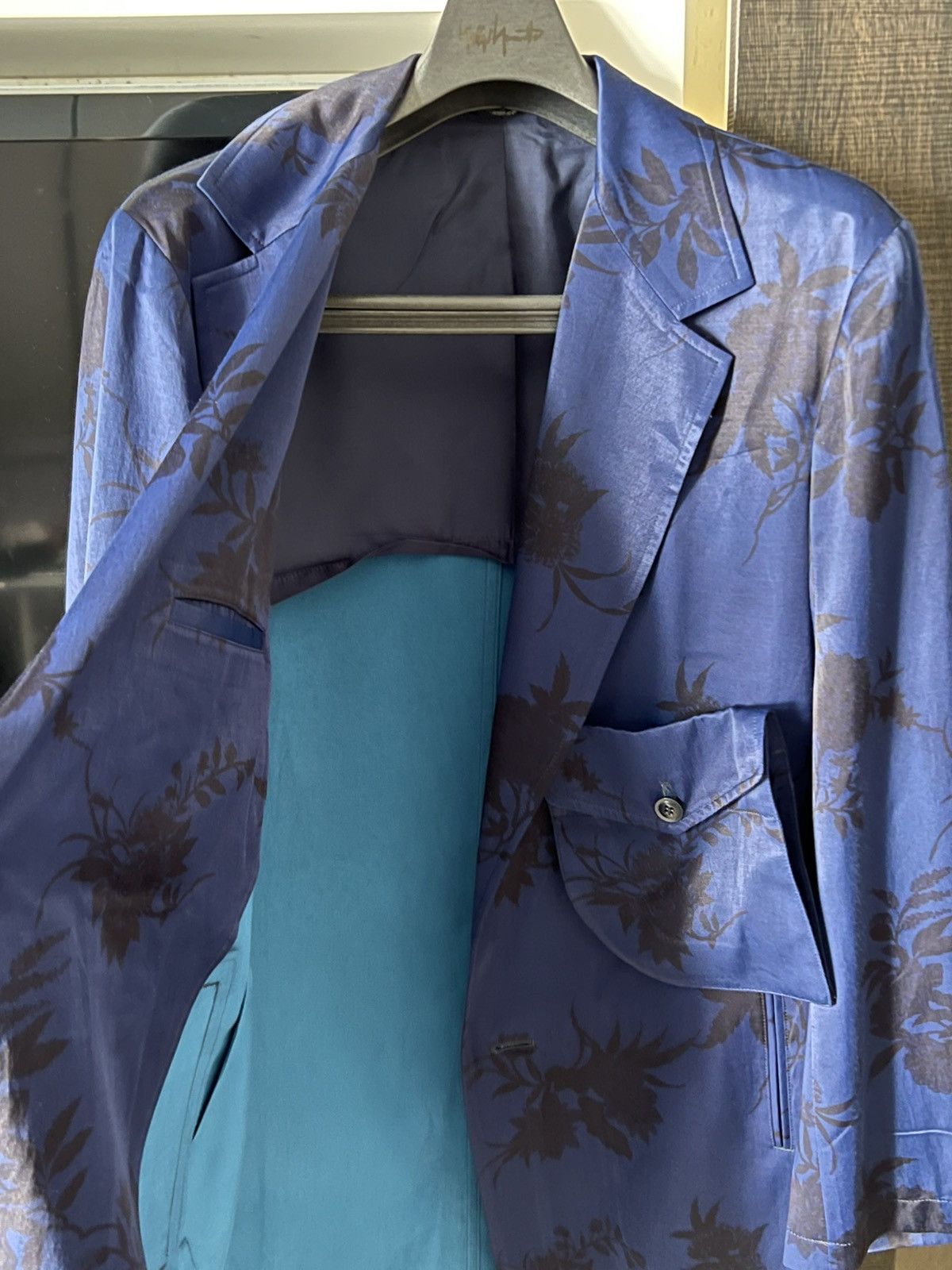 Yohji Yamamoto Yohji Yamamoto Y’s Satin Floral Printed Chesterfield coat Size US M / EU 48-50 / 2 - 4 Thumbnail