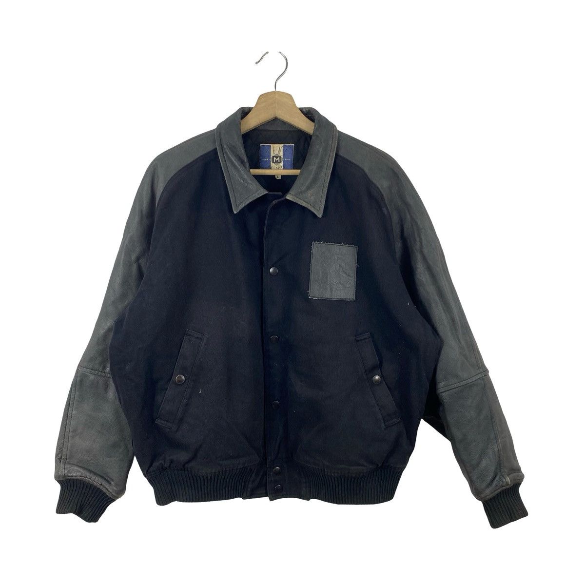 Vintage Vintage M.E.N.C Melrose Leather Sleeve Varsity Bomber Size US L / EU 52-54 / 3 - 4 Thumbnail