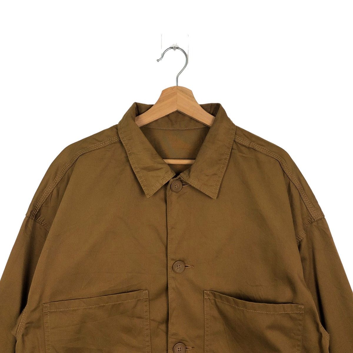 Japanese Brand 🔥VINTAGE HIKORY CHORE JACKET GU JAPAN INSPIRE ISSEY MIYAKE Size US XL / EU 56 / 4 - 2 Thumbnail