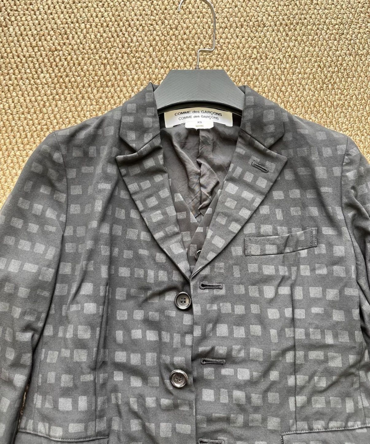 Comme des Garcons COMME des GARÇONS Dark Plaid Fake Two-Piece Blazer K23 Size US XS / EU 42 / 0 - 4 Thumbnail