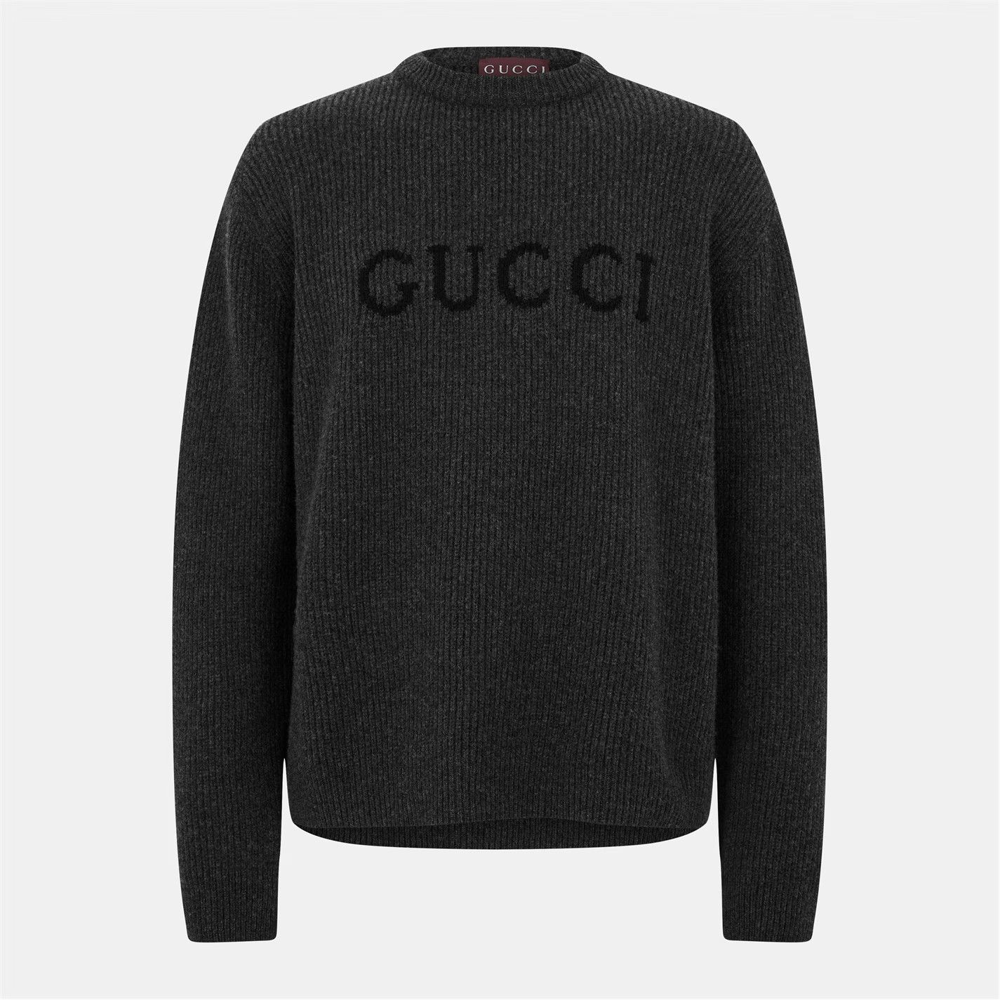 Gucci o1g2r1mq0426 Soft Fabric Crew Neck Jumper in Mid Grey Size US L / EU 52-54 / 3 - 1 Thumbnail