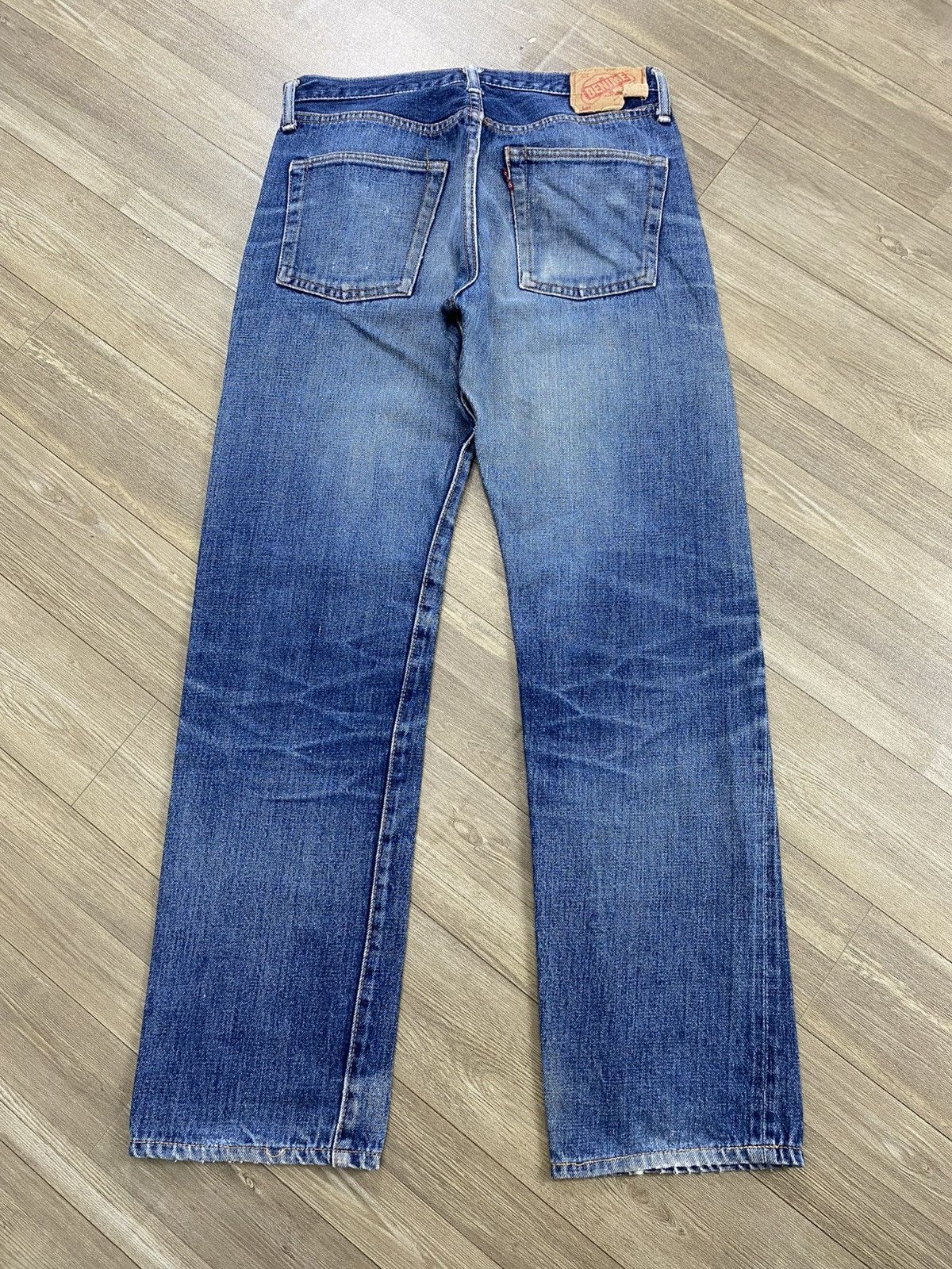 Denime Vintage Denime Japan Selvedge Distressed Baggy Blue Jeans Size US 31 - 18 Thumbnail
