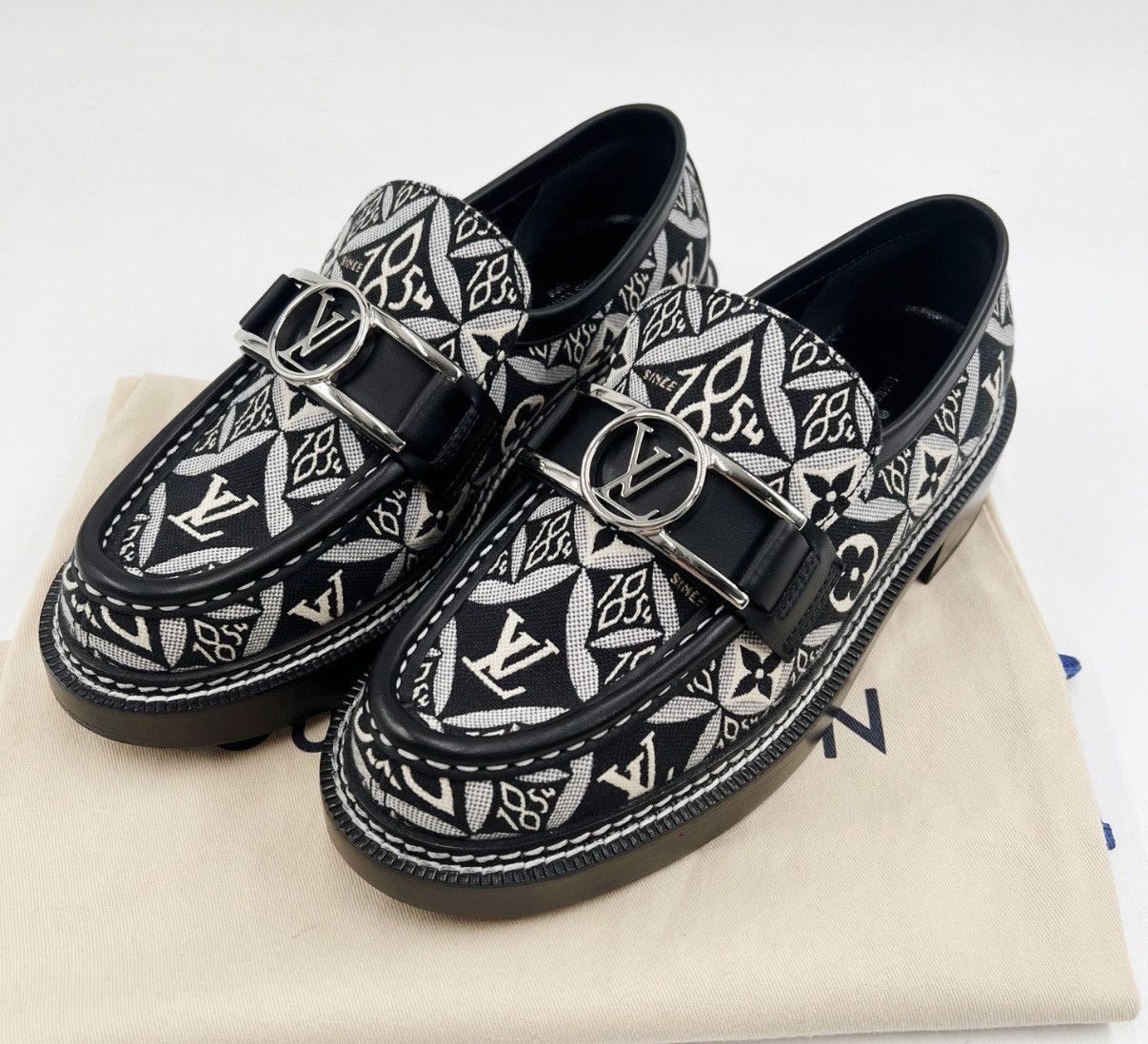 Louis Vuitton Louis Vuitton 1854 Collection Monogram Platform Loafers K12 Size US 6.5 / IT 36.5 - 1 Thumbnail