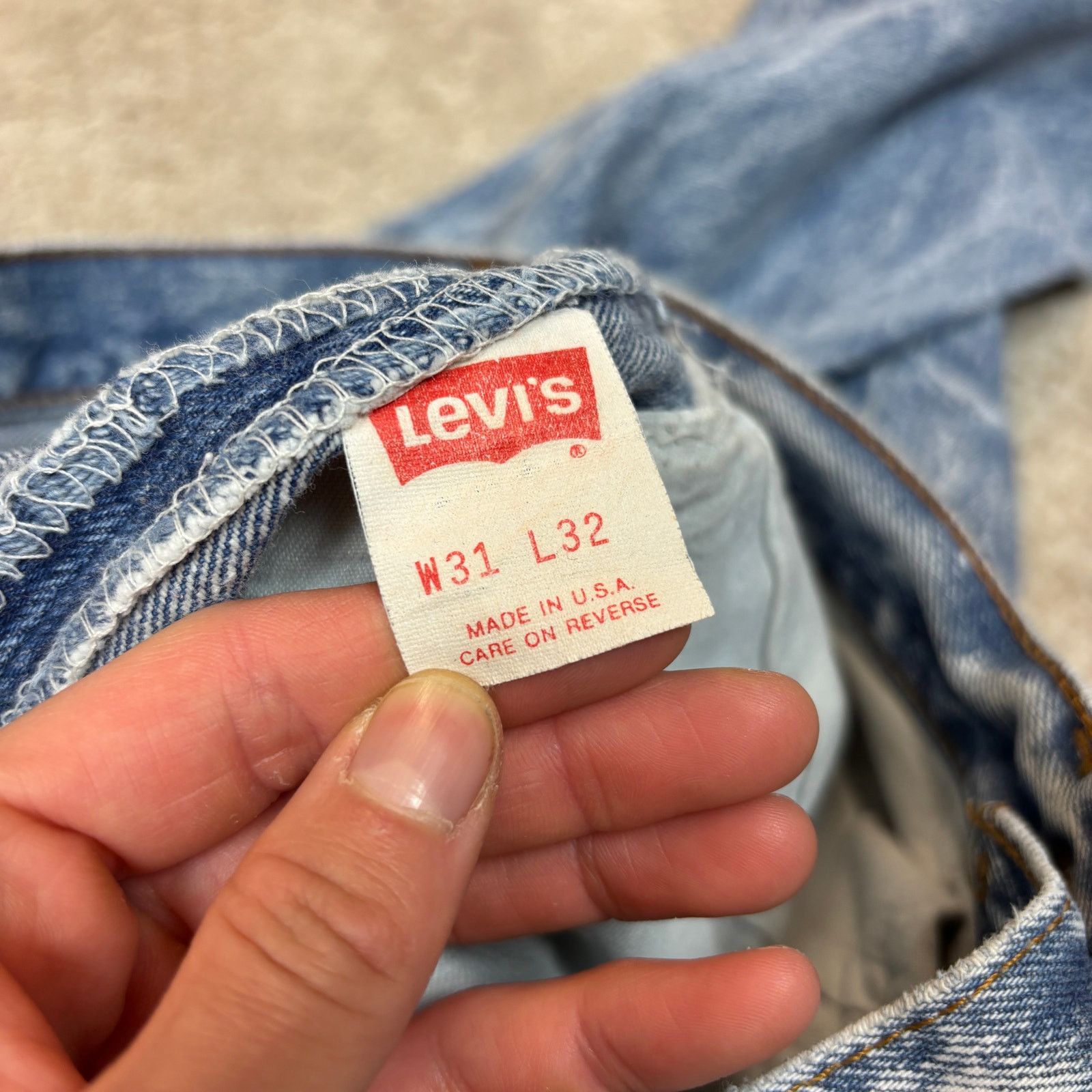 Levi's Vintage 80s Levi's 501 XX Straight Leg Jeans 31x32 (30x31) Size US 30 / EU 46 - 10 Thumbnail