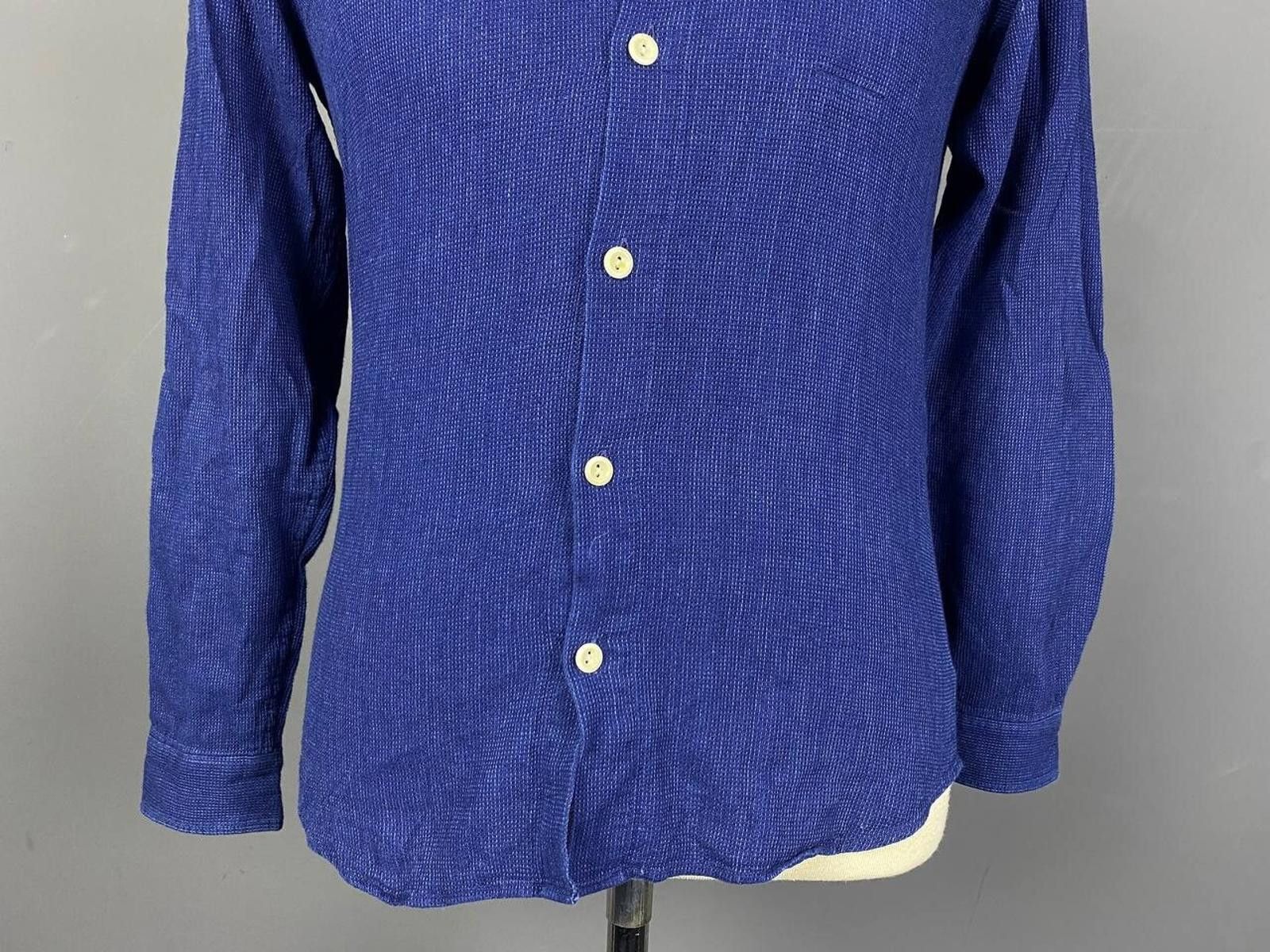 Folk Folk Blue Long Sleeve Button Down Summer Shirt Size 2 Size US M / EU 48-50 / 2 - 3 Thumbnail