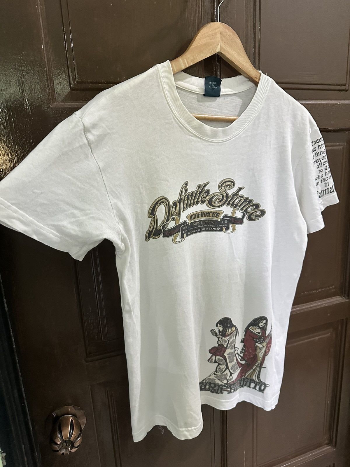 Japanese Brand Vintage Definite Stance Yamato music White Shirt Size US M / EU 48-50 / 2 - 3 Thumbnail