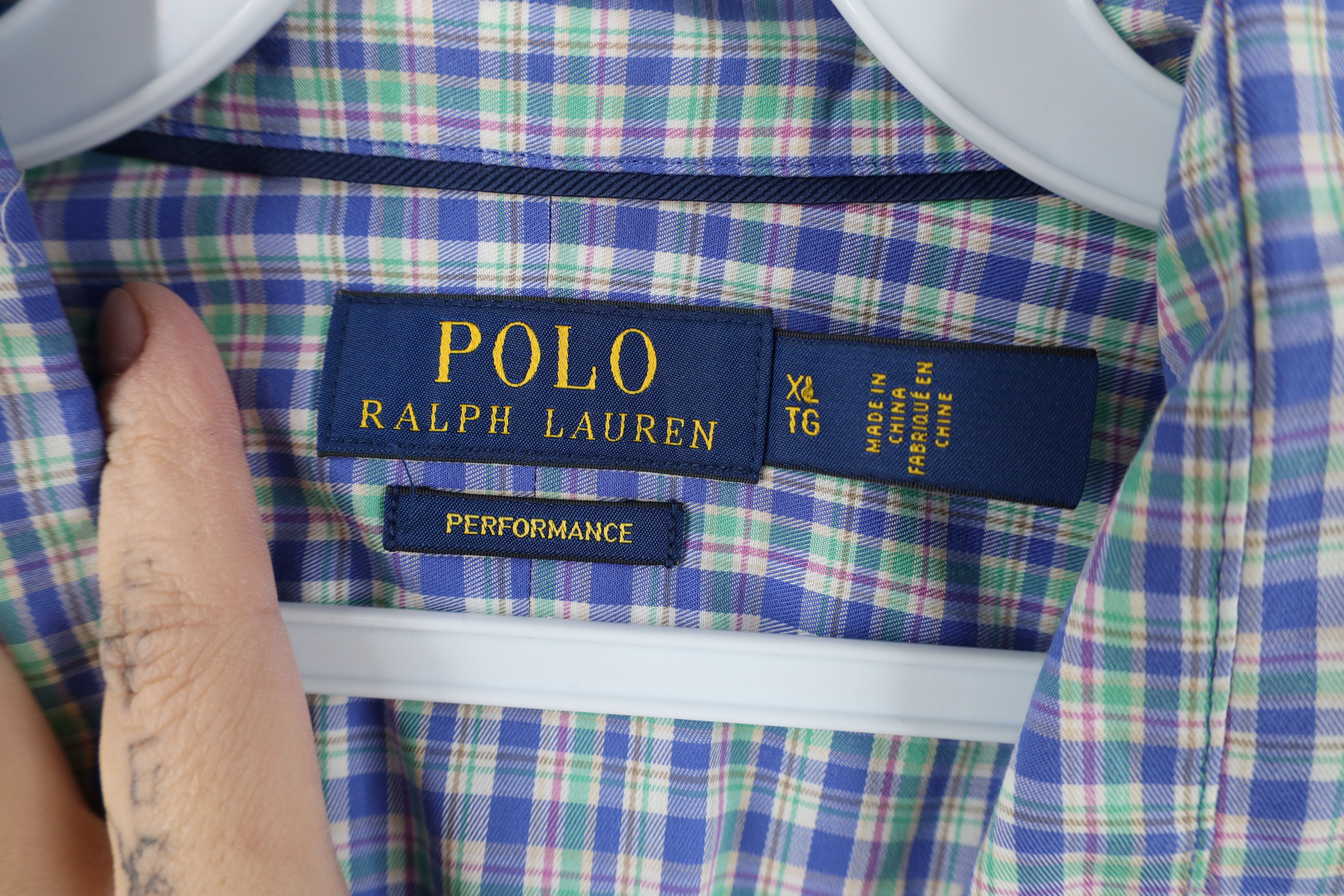 Ralph Lauren Ralph Lauren Stretch Collared Button Shirt Rainbow Plaid Size US XL / EU 56 / 4 - 7 Thumbnail