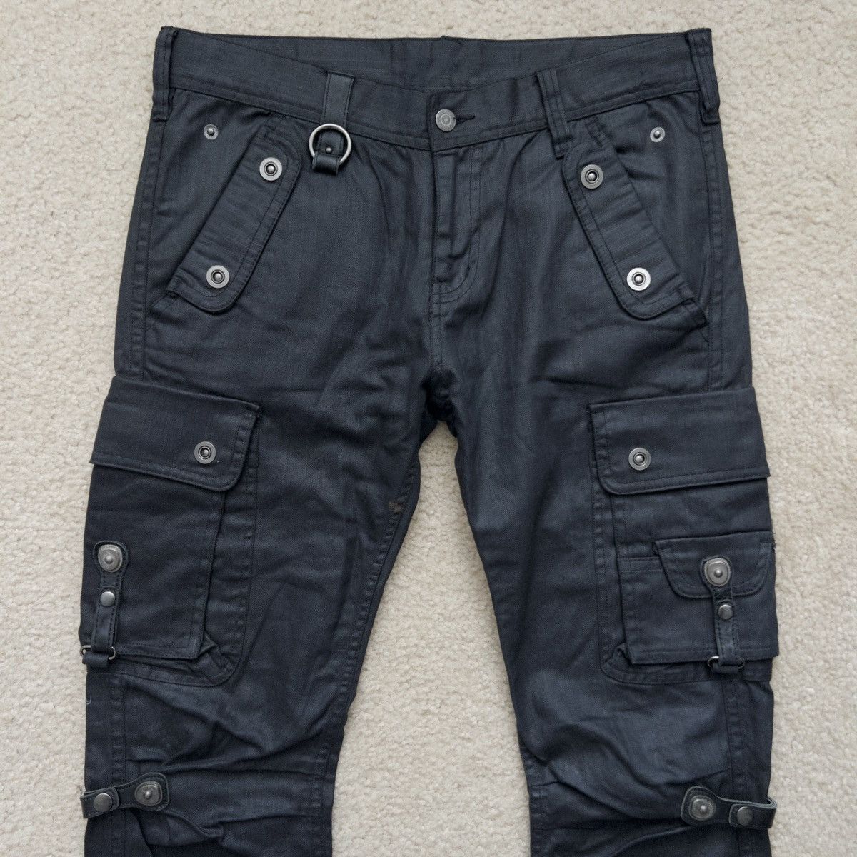 Le Grande Bleu (L.G.B.) × Tornado Mart Tornado Mart Waxed Cargo Denim Size US 33 - 3 Thumbnail