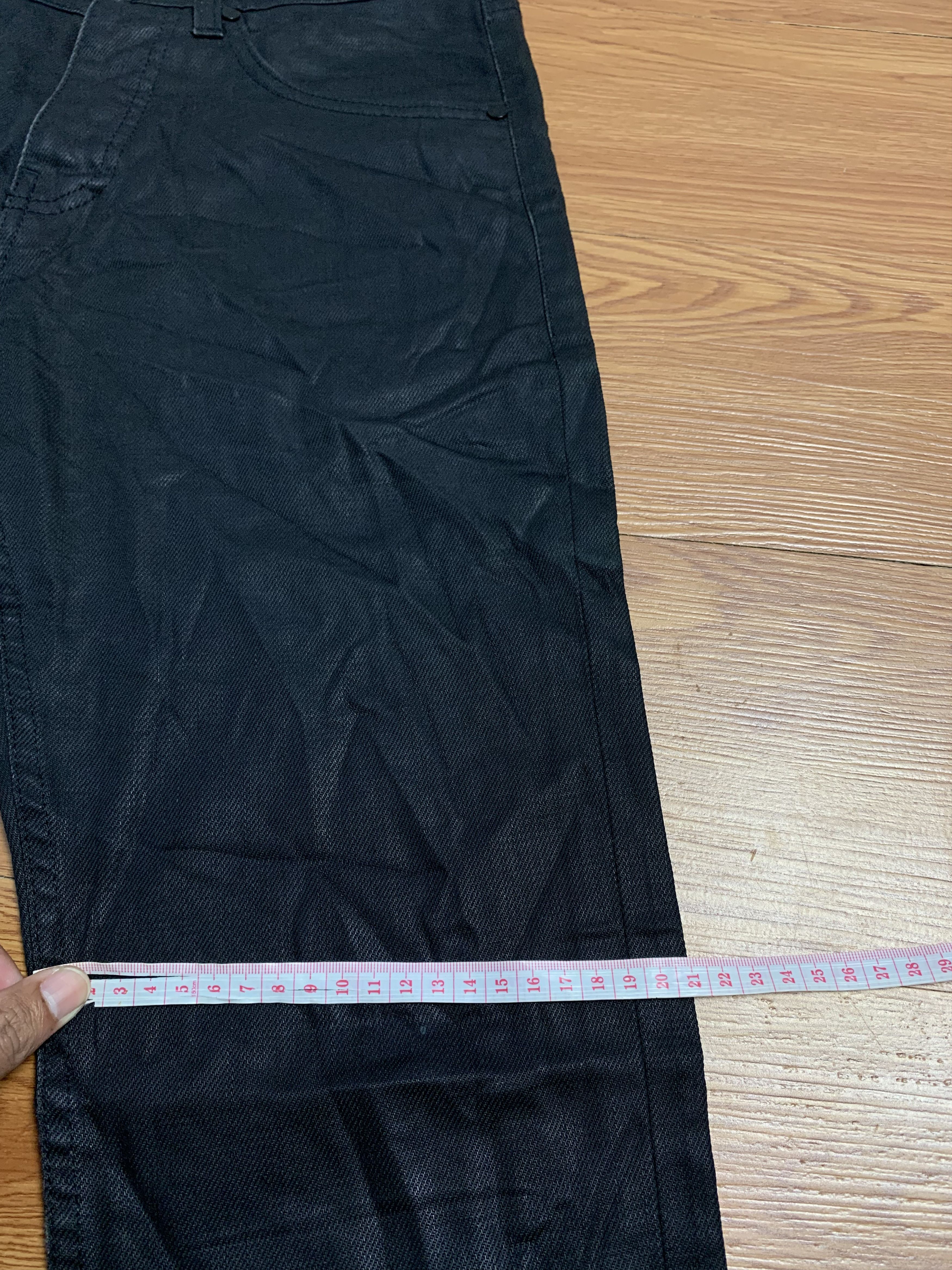 Raf Simons Raf Simons Black Coated Denim Size US 31 - 18 Thumbnail