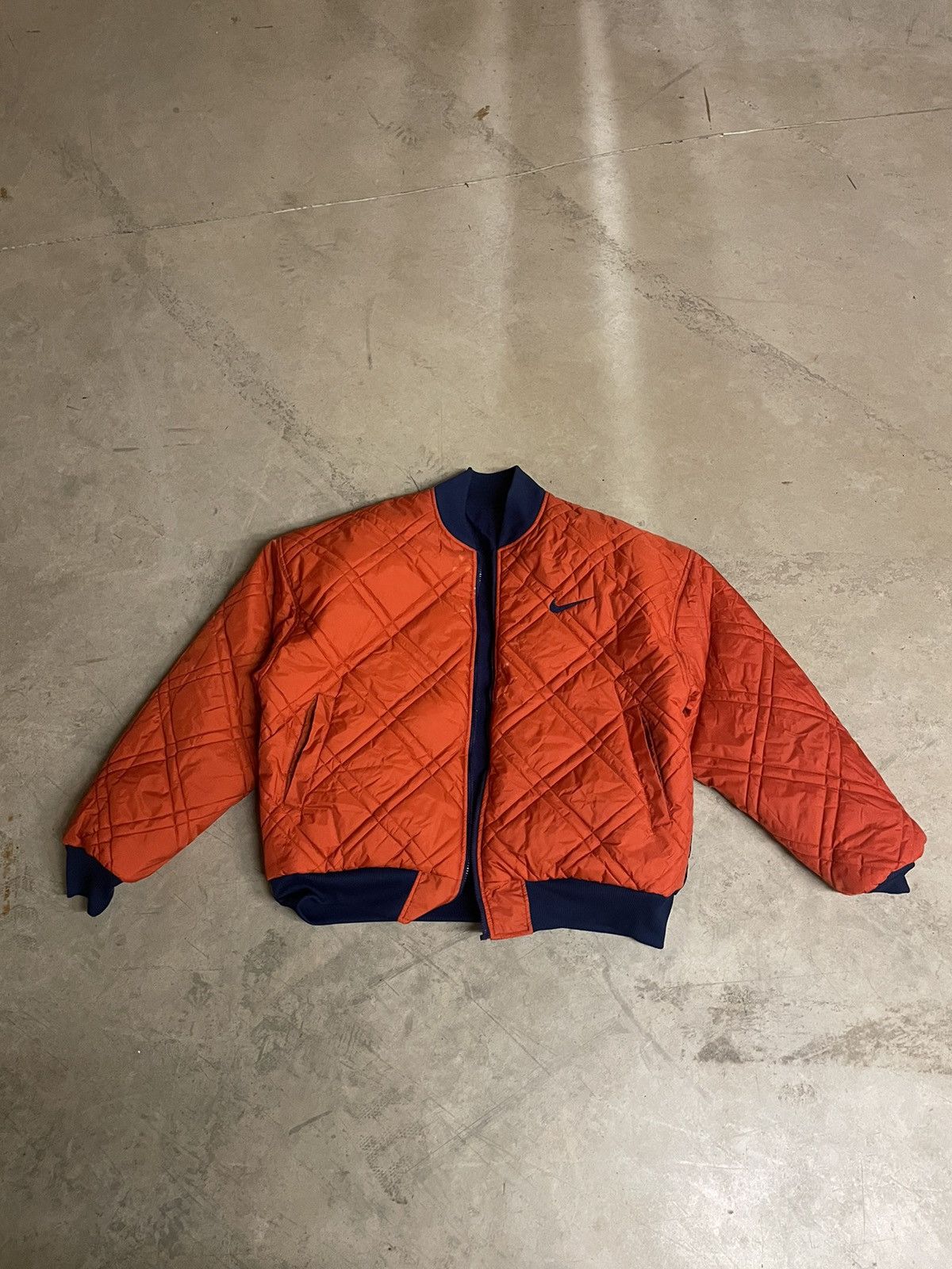Nike Vintage 90’s NIKE REVERSIBLE Bomber Jacket Size US L / EU 52-54 / 3 - 7 Thumbnail
