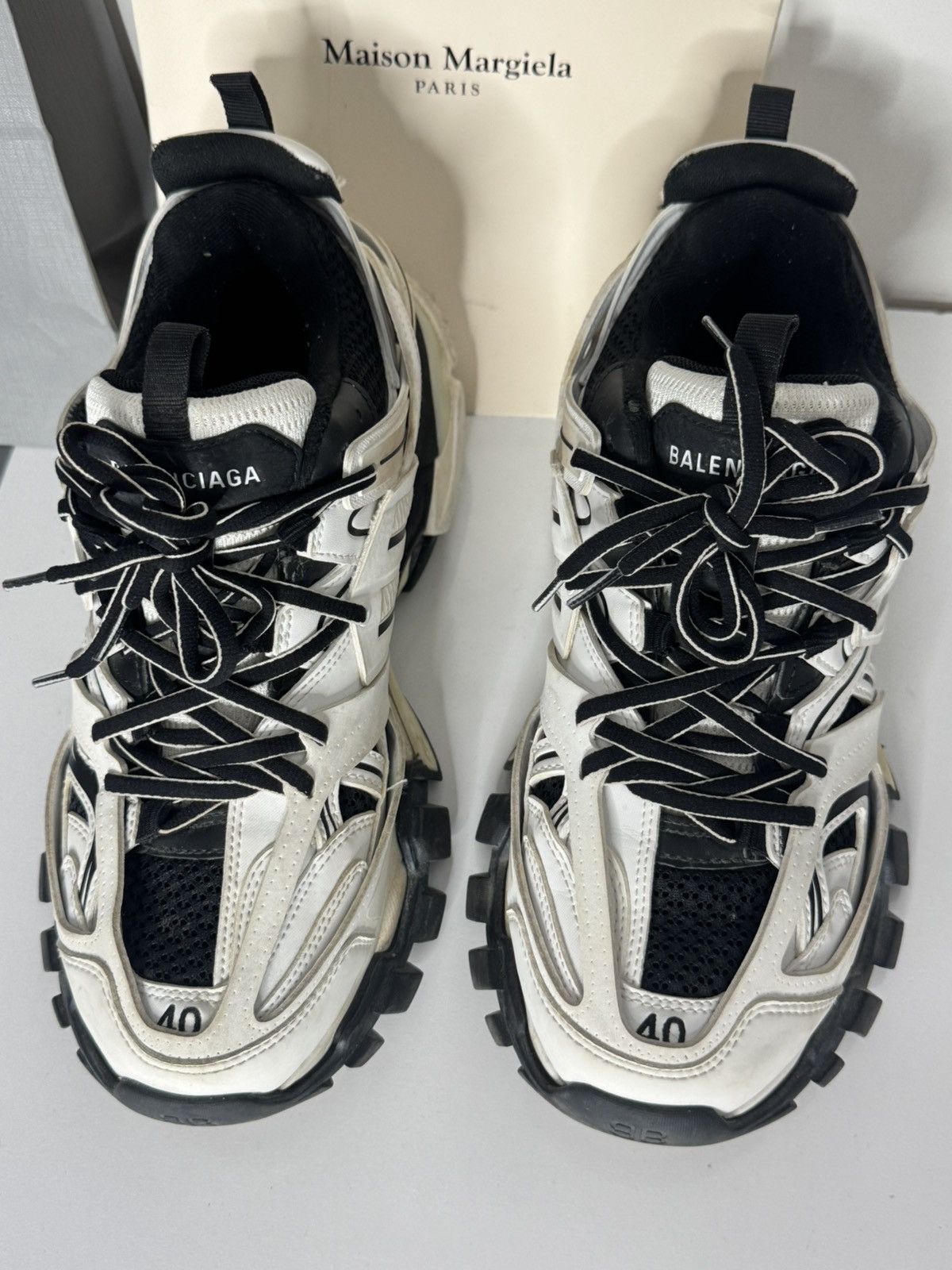 Balenciaga ✅ Balenciaga Track 1 White Black Low 40 Size US 7.5 / EU 40-41 - 3 Thumbnail