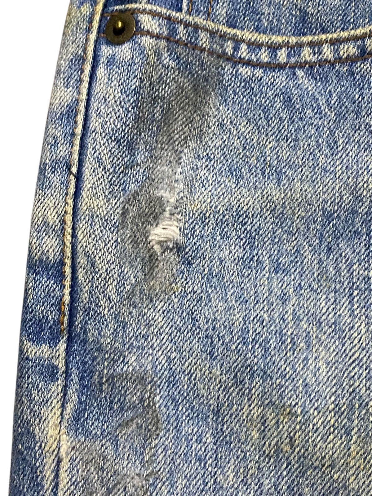 Valentino Vtg Mario Valentino Dirty Mud Wash Distressed Loose Jeans Size US 31 - 9 Thumbnail