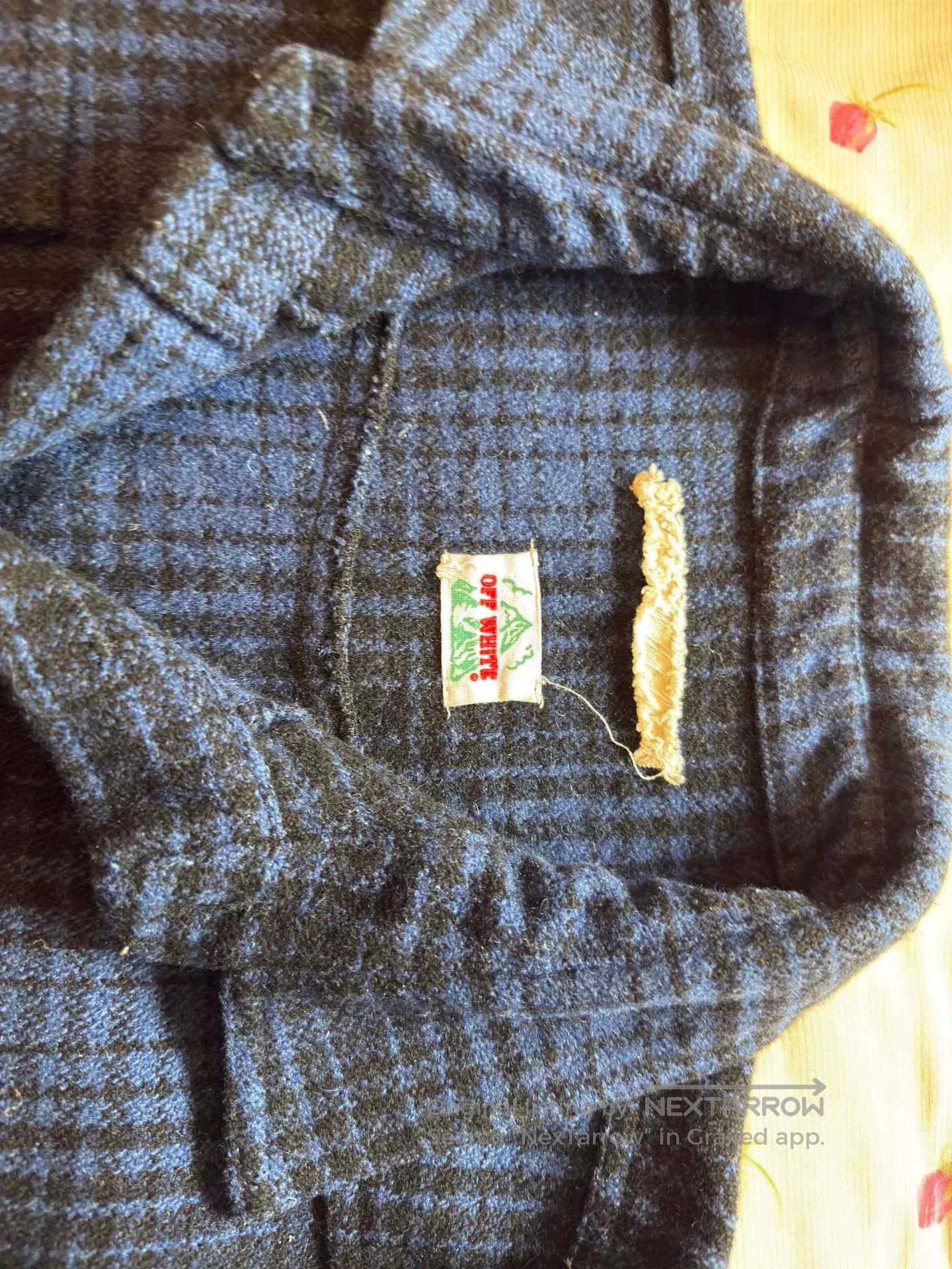 Off-White Off White Blue Wool Shirt Jacket. Size US S / EU 44-46 / 1 - 2 Thumbnail