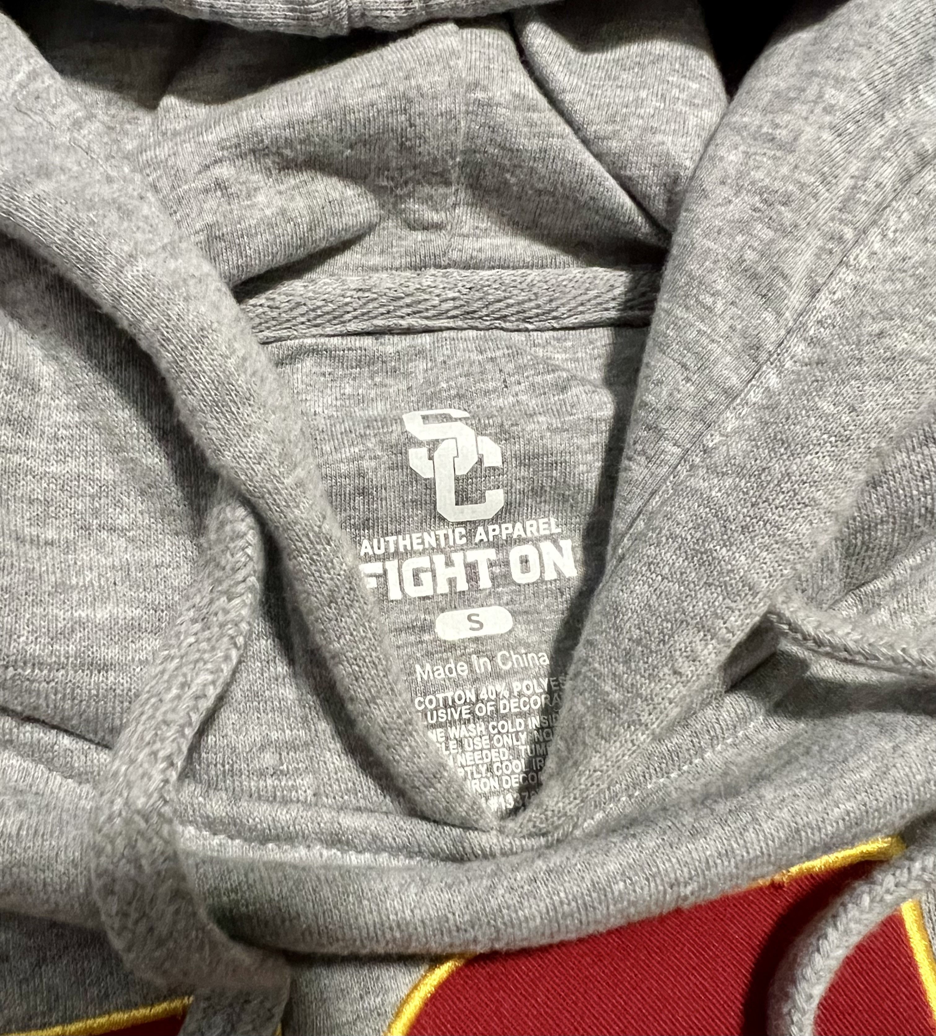 NCAA USC Trojans NCAA Embroidered Gray Pullover Hoodie Sweatshirt Size US S / EU 44-46 / 1 - 4 Thumbnail