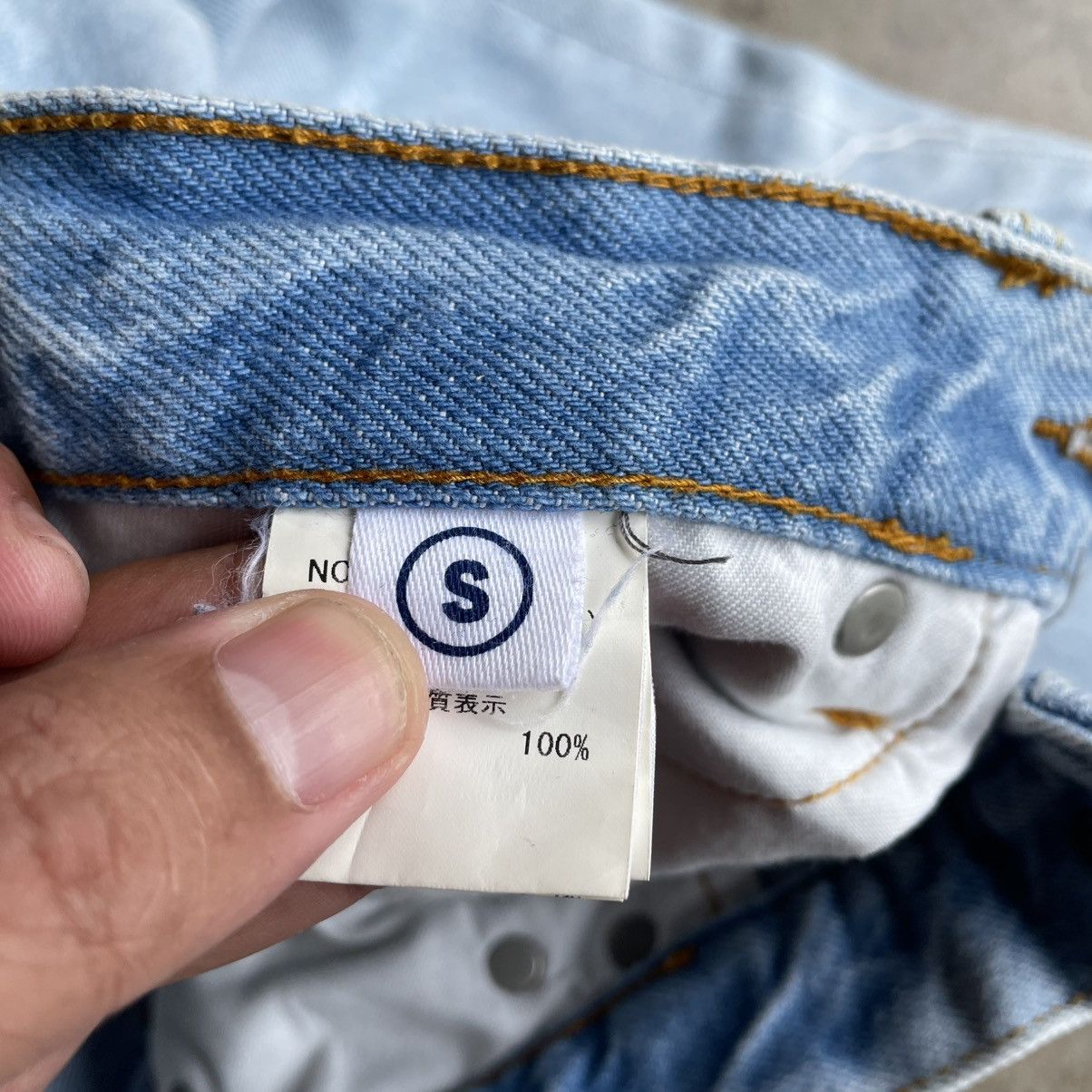 Japanese Brand 🔥🇯🇵Cube Sugar Pure Indigo Ripped Distress Denim Jeans Size US 28 / EU 44 - 10 Thumbnail