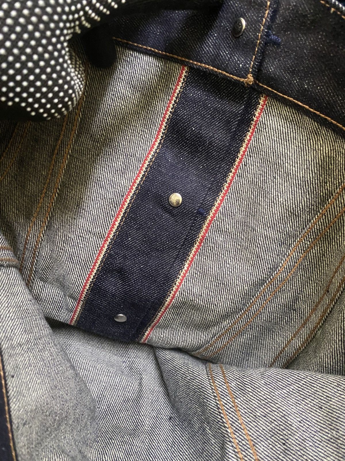 Chevignon Chevignon Raw Selvedge Type III Denim Jacket Butterfly Logo Size US XS / EU 42 / 0 - 8 Thumbnail