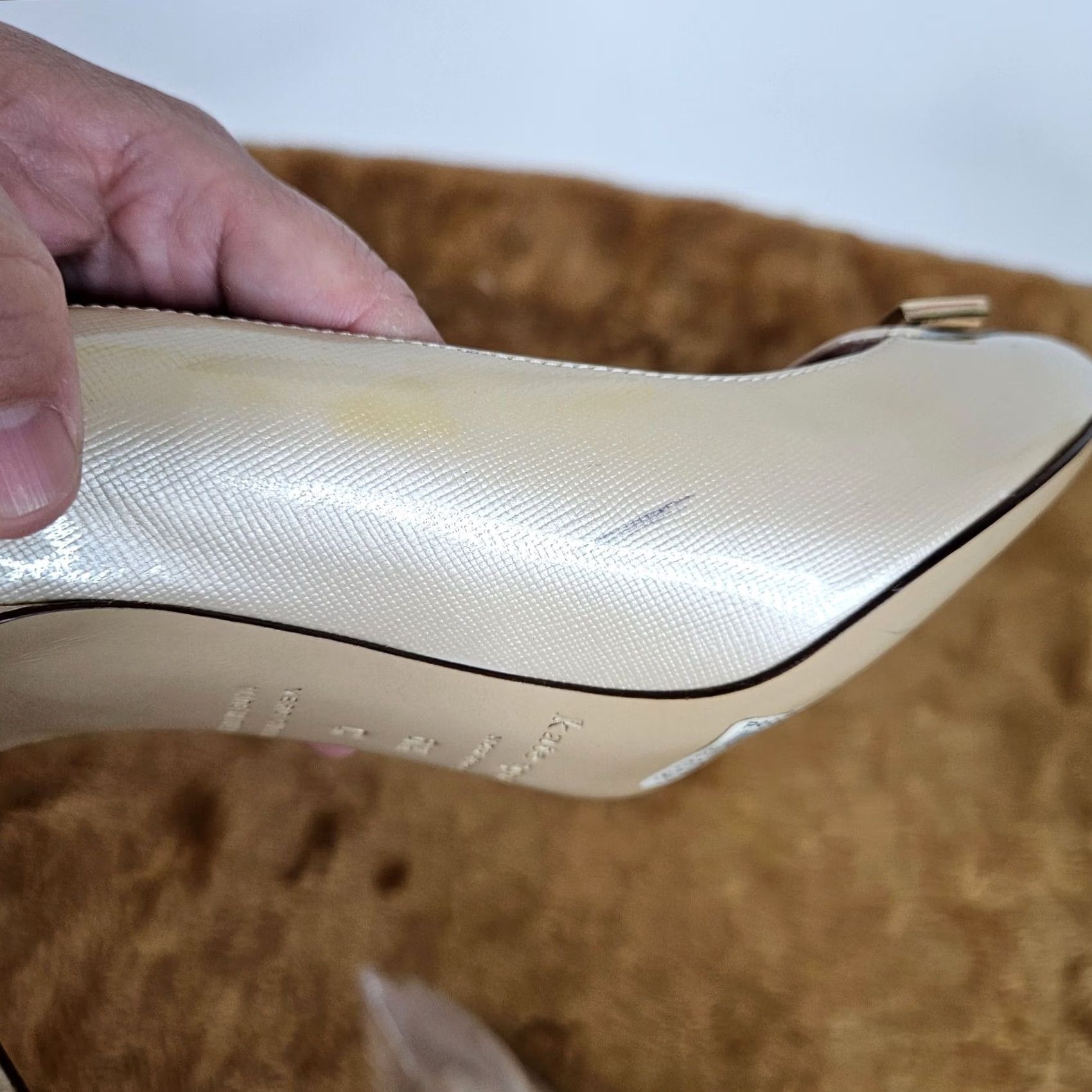 Vintage kate spade new york Women's Pointy Toe Pumps Heel Size 6.5C Yellow Floral Metal Stiletto Pump Casual Shoes Ladies Shoes Womens Size US 7 / IT 37 - 6 Thumbnail