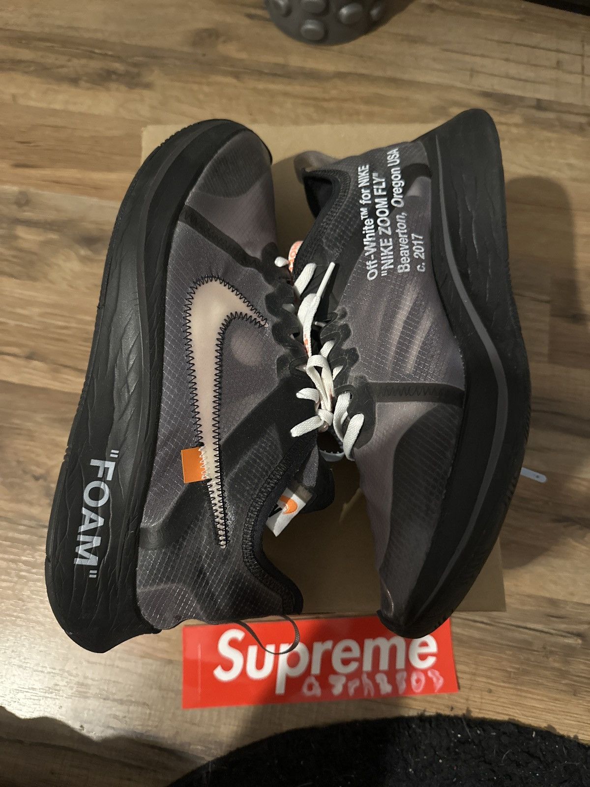 image of The 10: Nike Zoom Fly Shoes in Black/White, Men's (Size 12)