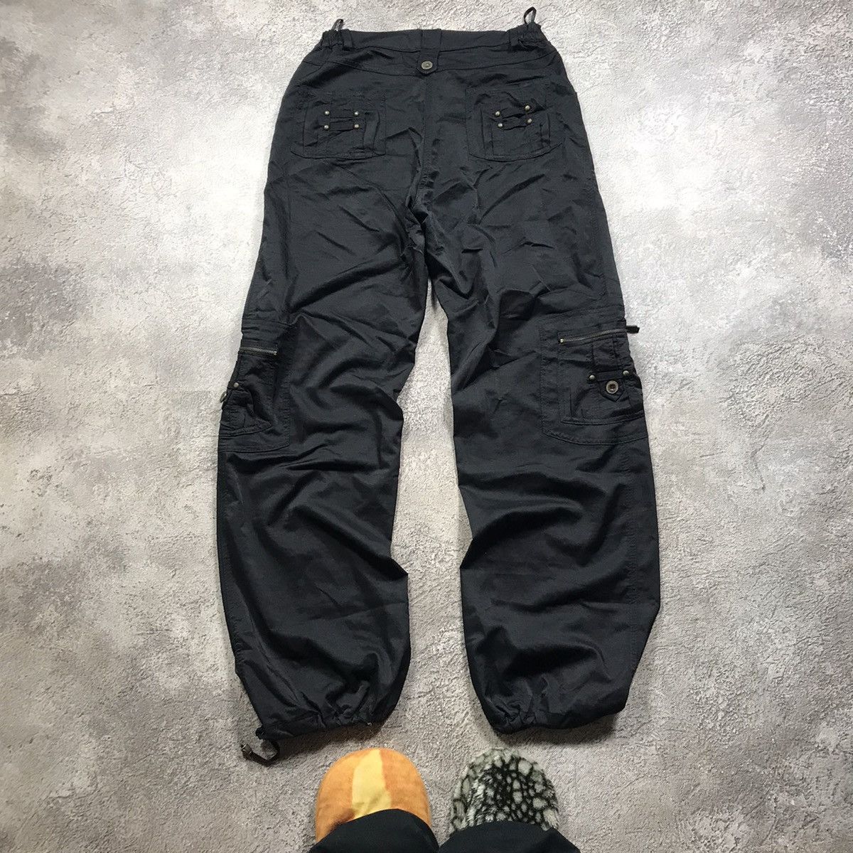 Vintage Vintage 90s Baggy Cargo Pants Distressed Parachute Grunge 29 Size 29" - 7 Thumbnail