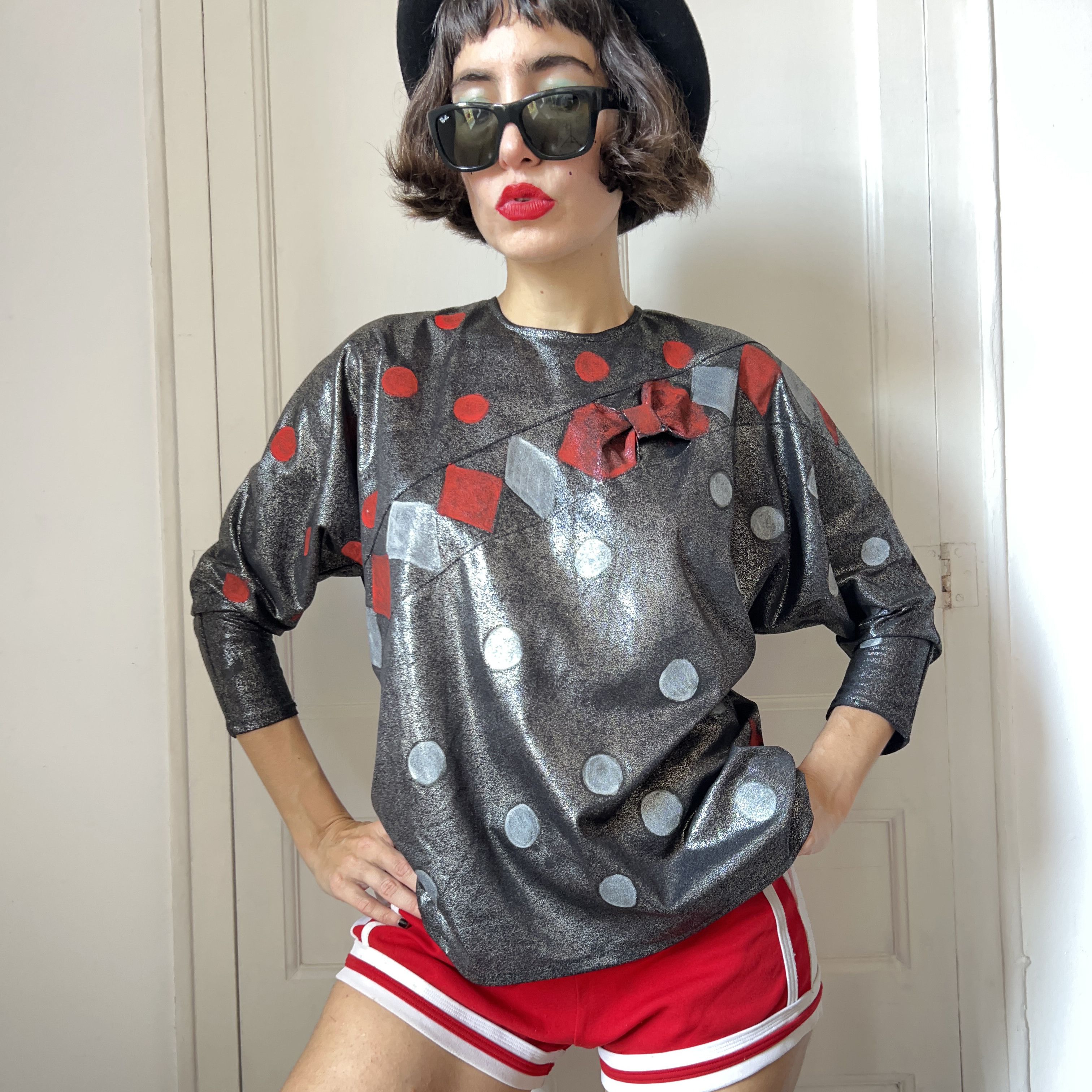Custommade Custommade Polka Dot Argyle Harlequin Metallic Blouse Size L / US 10 / IT 46 - 3 Thumbnail