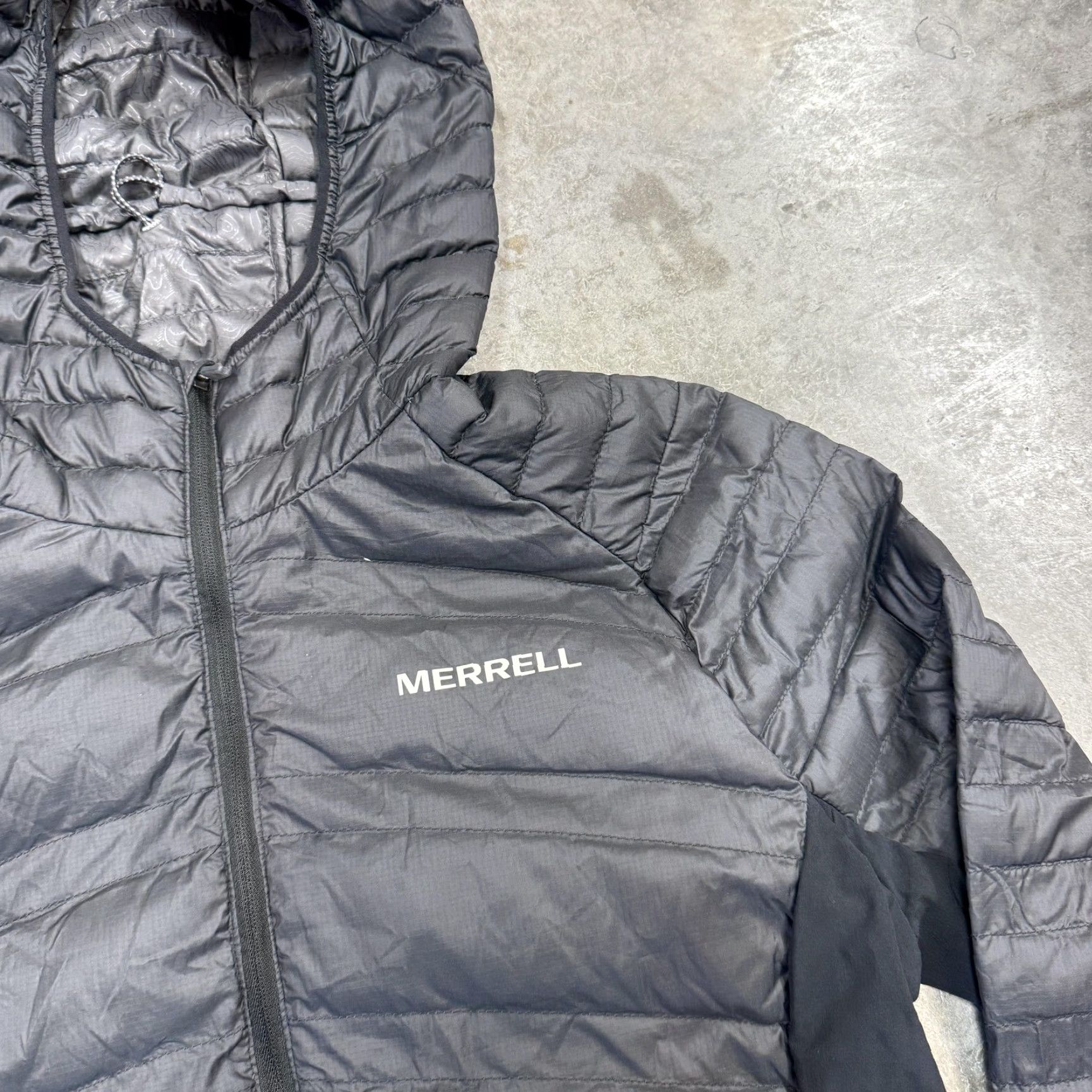 Merrell Merrell Jacket Womens Small Gray Hooded Full Zip Insulated Lightweight Hiking Size S / US 4 / IT 40 - 3 Thumbnail
