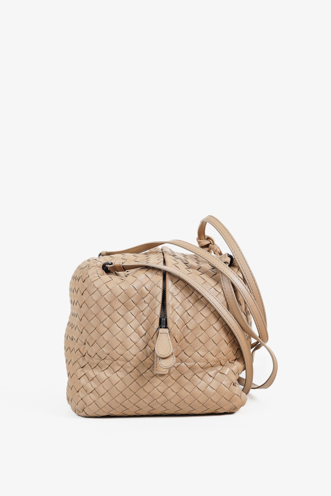 Bottega Veneta Bottega Veneta Light Brown Intrecciato Leather Box Bag Size ONE SIZE - 3 Thumbnail