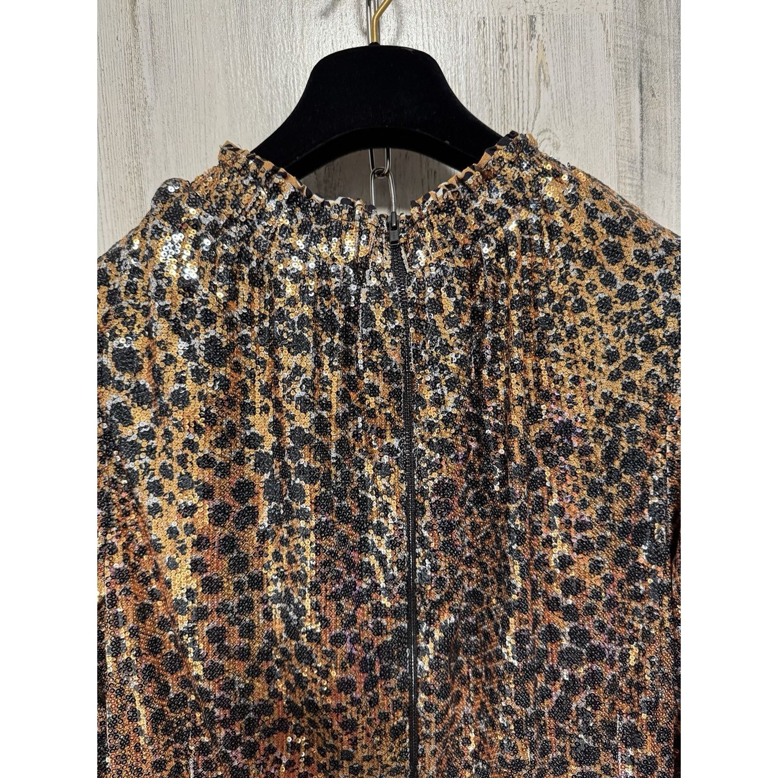 Sea New York NWT Sea New York Sequin Leopard Mini Dress $445 Size M / US 6-8 / IT 42-44 - 5 Thumbnail