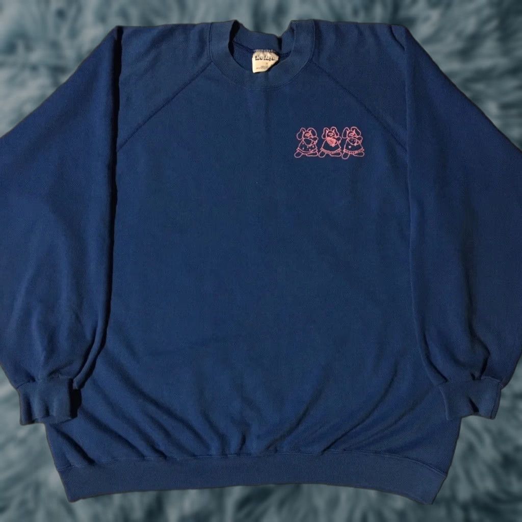 Vintage Vtg 80s Bunny Rabbit Faded Sweatshirt XXL Blue 2XL Hoodie Men Pullover Vintage Grunge 80s 90s USA Physical Education United States Size US XXL / EU 58 / 5 - 1 Thumbnail