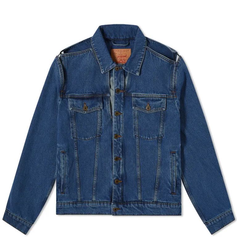 Y/Project o1mle0424 Unisex Denim Jacket in Blue Size XS / US 0-2 / IT 36-38 - 1 Thumbnail