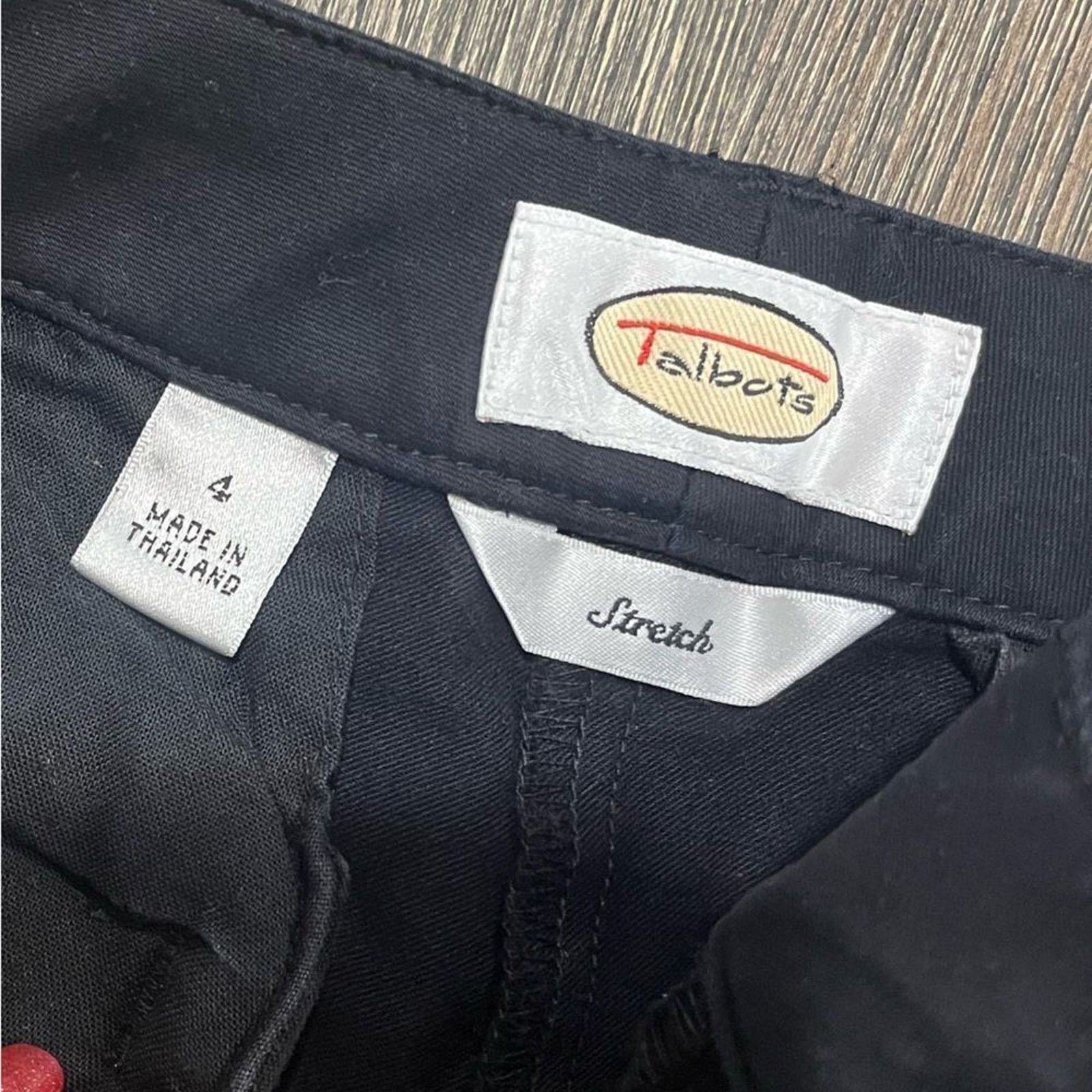 Vintage Talbots Womens Black High Waisted Stretch Straight Leg Pant4 Size 27" / US 4 / IT 40 - 9 Thumbnail