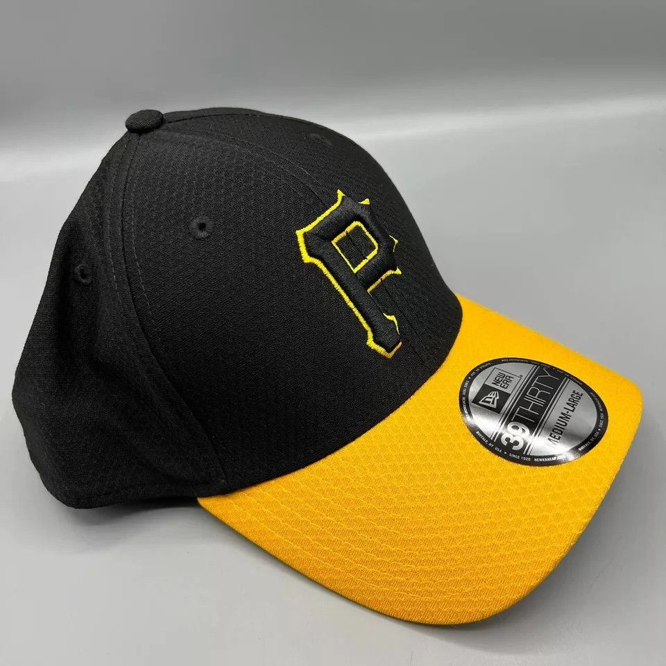 New Era Pittsburgh Pirates Hat Men M-L Black Stretch Fitted Cap New Size ONE SIZE - 3 Thumbnail