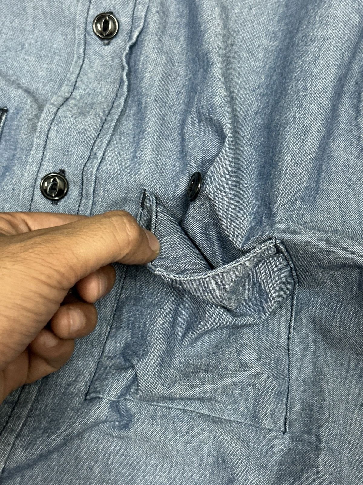 Engineered Garments Engineered Garments Work Shirt In Indigo Cotton Chambray Size US M / EU 48-50 / 2 - 19 Thumbnail