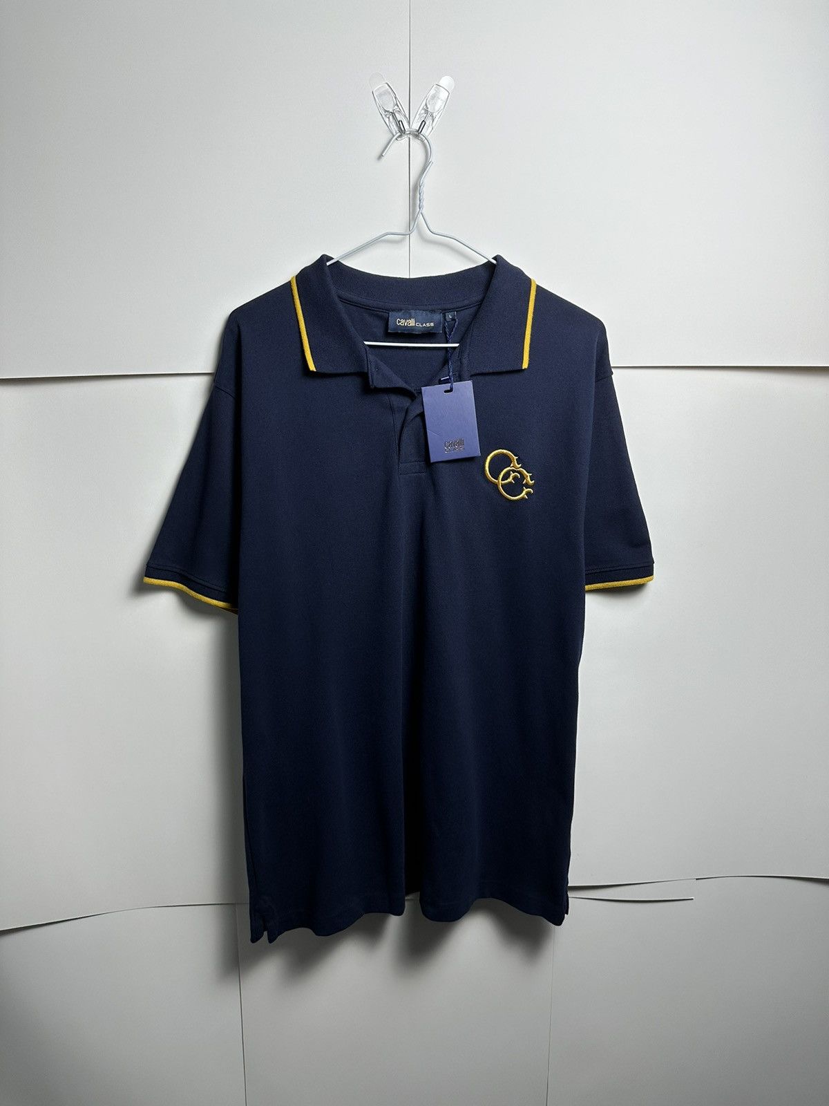 Just Cavalli × Roberto Cavalli NWT Cavalli Class Embroidered Logo Polo Tee Size US L / EU 52-54 / 3 - 1 Thumbnail