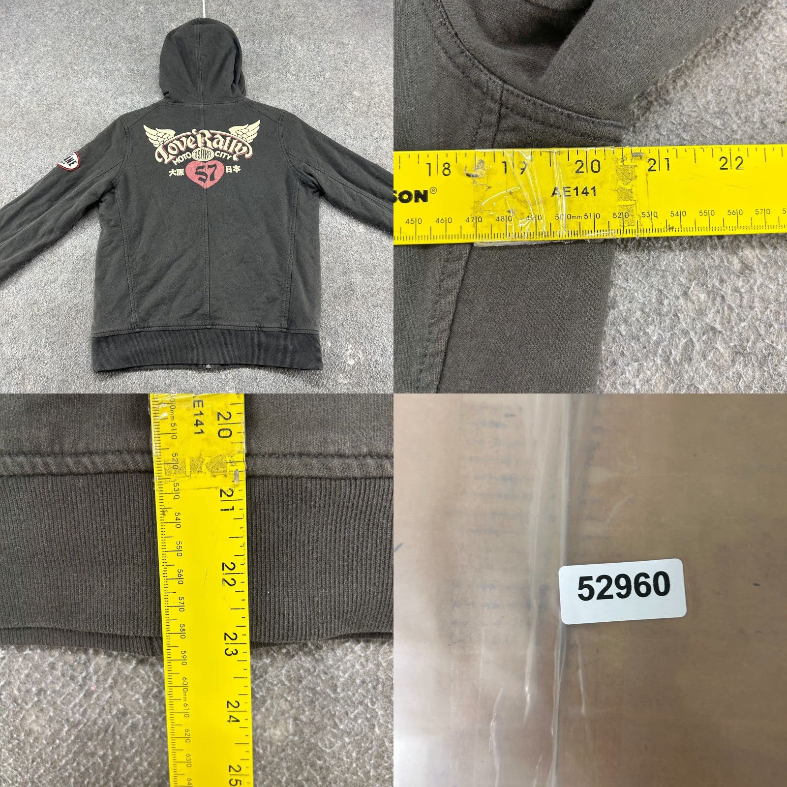 Lucky Brand VINTAGE Lucky Brand Hoodie Women M Black Full Zip Love Rally Moto City Wings Y2K 90s City Womens Size M / US 6-8 / IT 42-44 - 8 Thumbnail