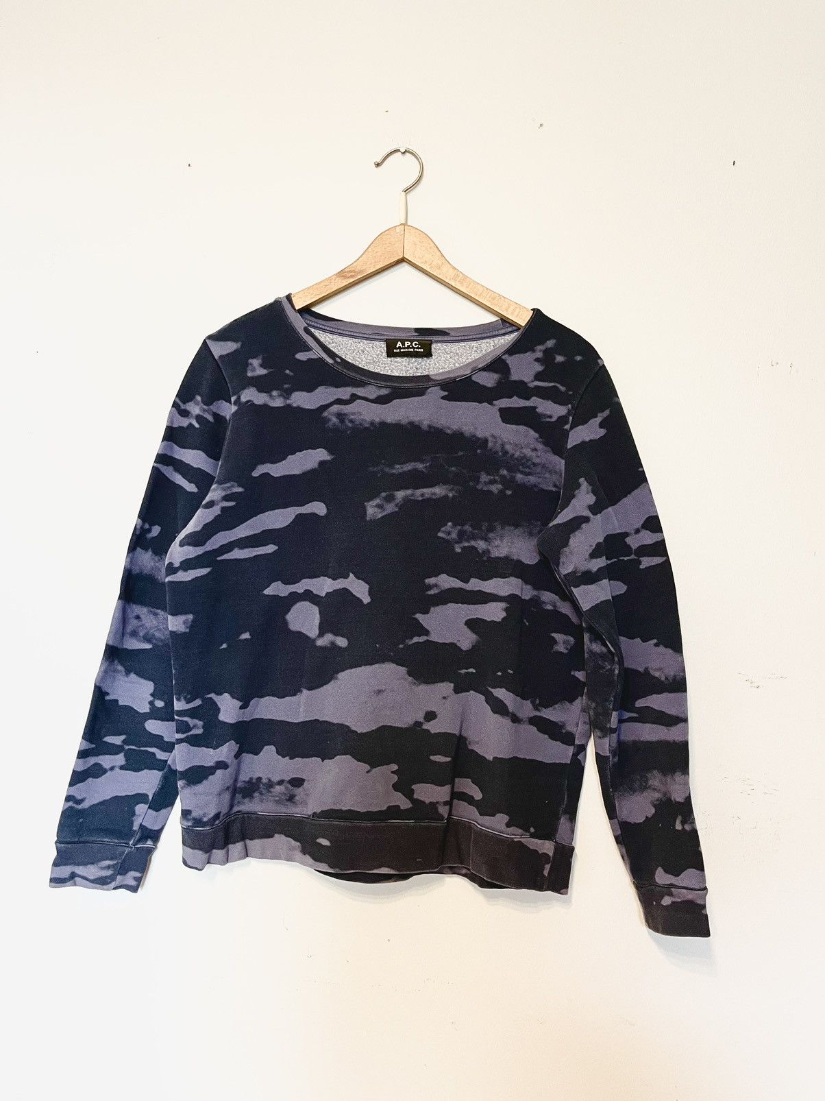 A.P.C. × Japanese Brand Blue APC sweater water/wave camo Size US S / EU 44-46 / 1 - 1 Thumbnail
