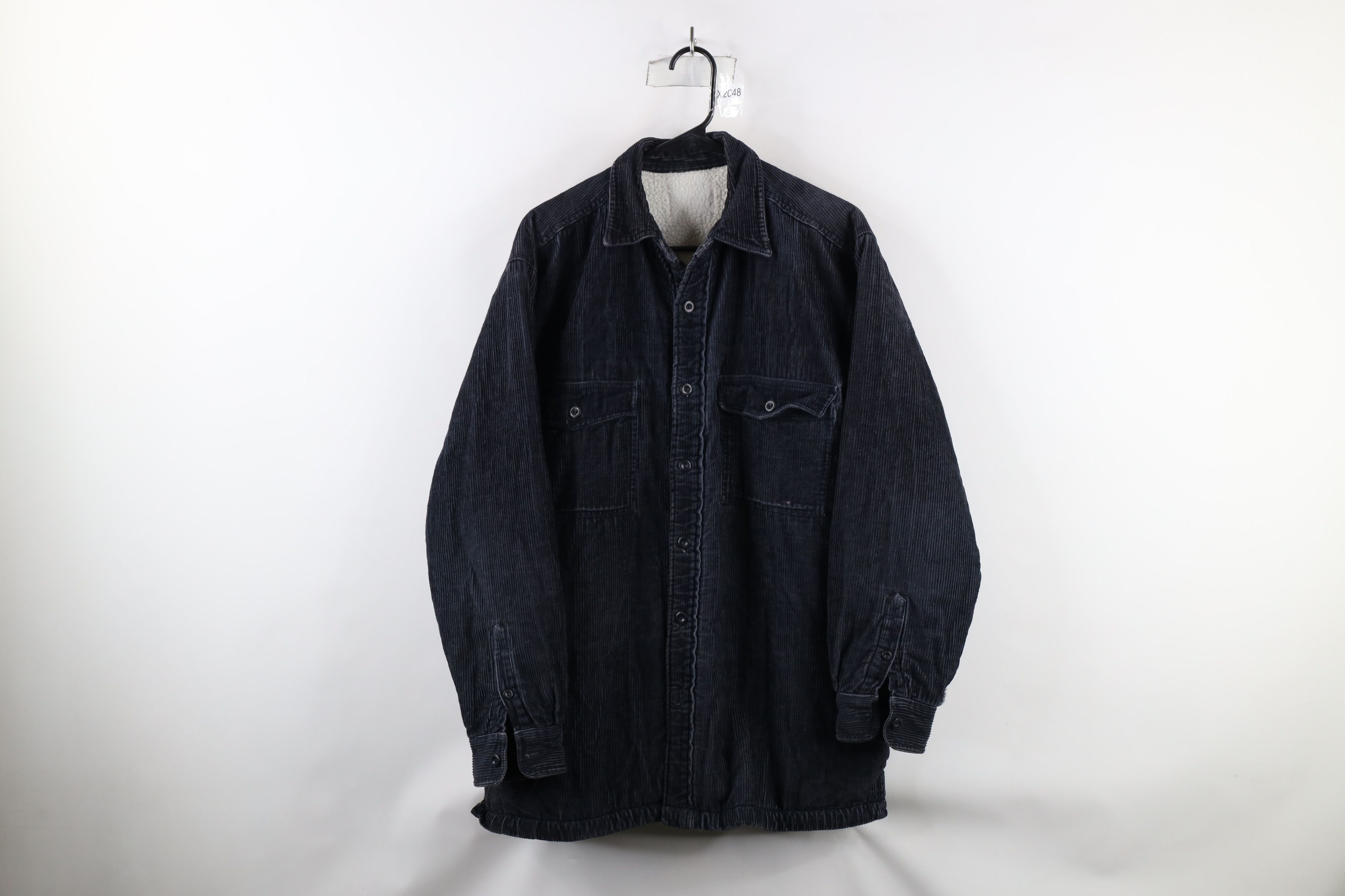 Vintage Vintage 90s Streetwear Fleece Lined Corduroy Shirt Jacket Size US M / EU 48-50 / 2 - 1 Thumbnail