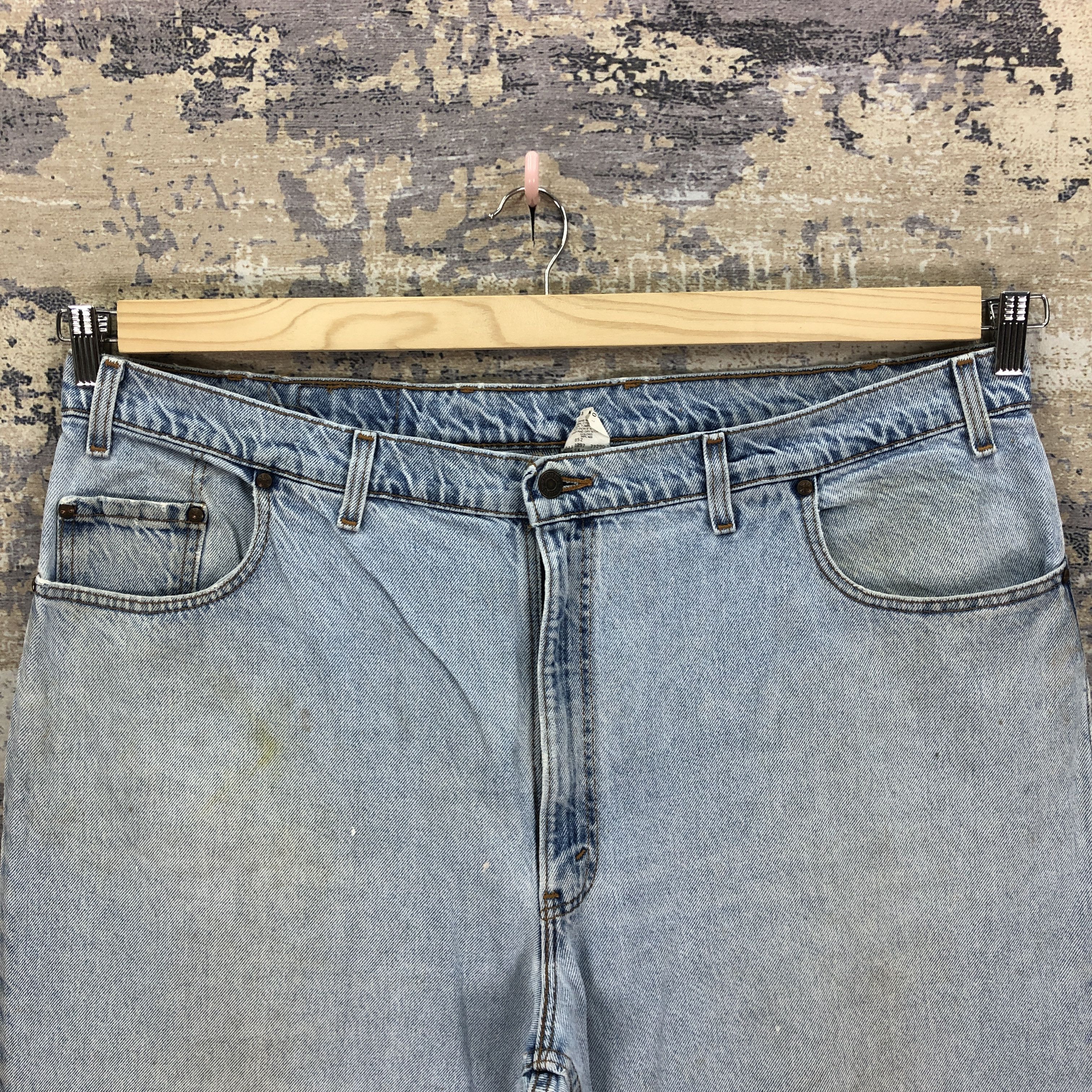Levi's × Vintage 90s Levis 545 Light Wash Denim Orange Tab Levi's Faded Jeans Size US 42 / EU 58 - 5 Thumbnail