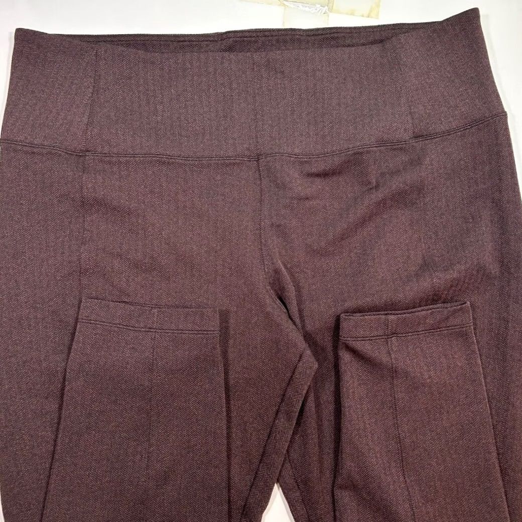 Athleta Athleta Delancey Herringbone Leggings Chevrons Career Womens 2X Brown Size 40" / US 18 - 3 Thumbnail