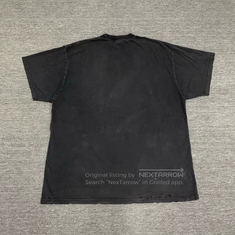 Balenciaga Balenciaga Black water-washed distressed 3B dissolved logo Size US XL / EU 56 / 4 - 2 Thumbnail