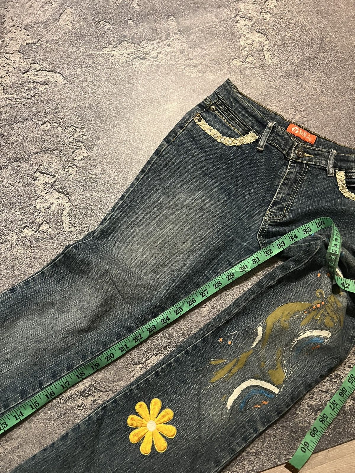 Vintage Distressed Flared Glamour Jeans / Archive Number Nine Style Size US 28 / EU 44 - 11 Thumbnail