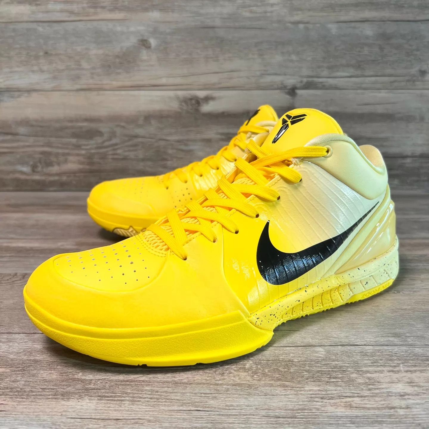 Nike Nike Zoom Kobe 4 ZK4 Black/Yellow IH0587-700 Size US 10 / EU 43 - 1 Thumbnail