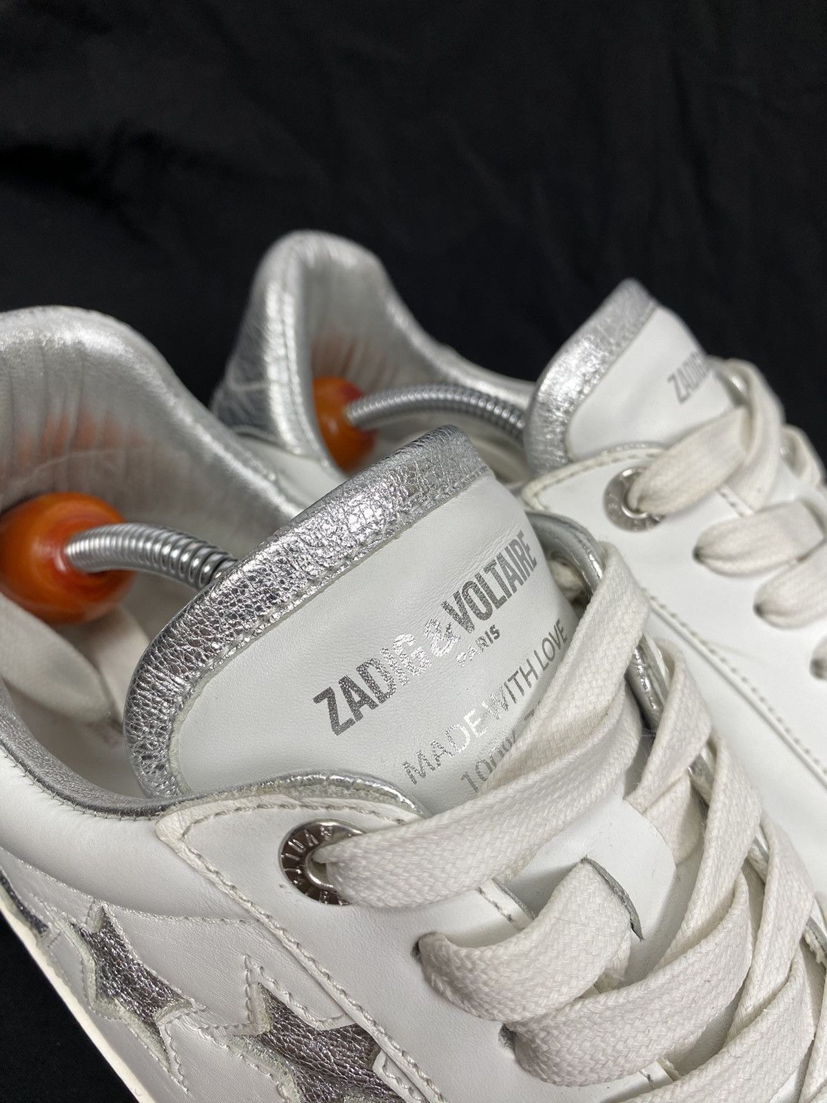 Zadig & Voltaire Zadig & Voltaire Fabric Used Leather Star Patch Sneakers 40 Size US 10 / IT 40 - 8 Thumbnail