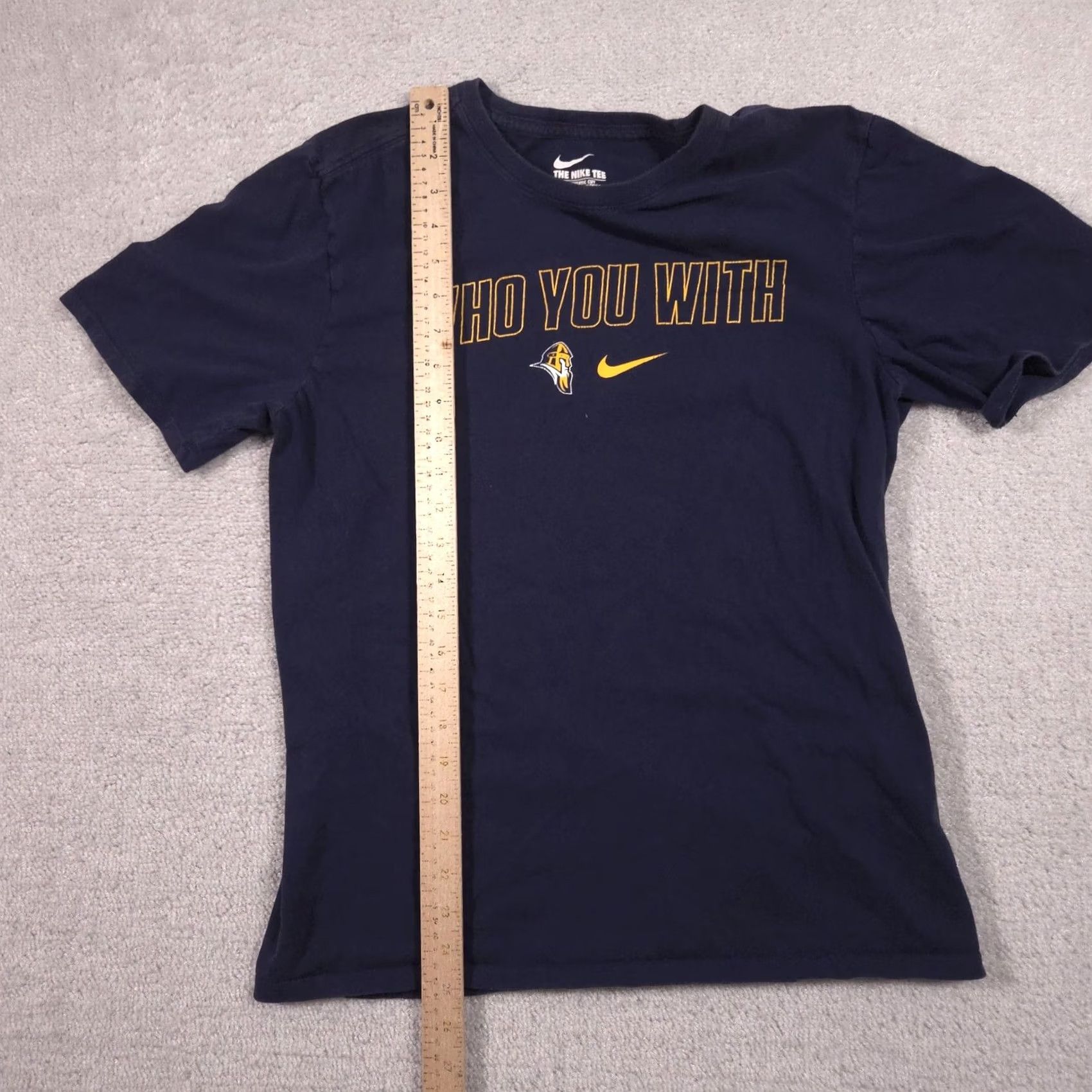 Nike Nike Shirt Mens Medium Blue Who You With Graphic Tee Crewneck Athletic Sports Size US M / EU 48-50 / 2 - 5 Thumbnail
