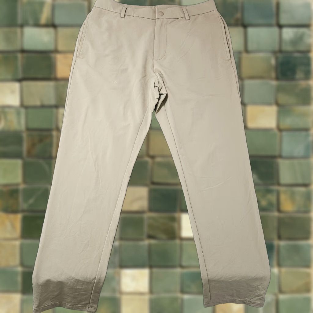 Vintage Bearbottom Pants Mens Medium 30 Khaki Tan Tour Performance Stretch Comfort Chino Slim Size US 31 - 1 Thumbnail