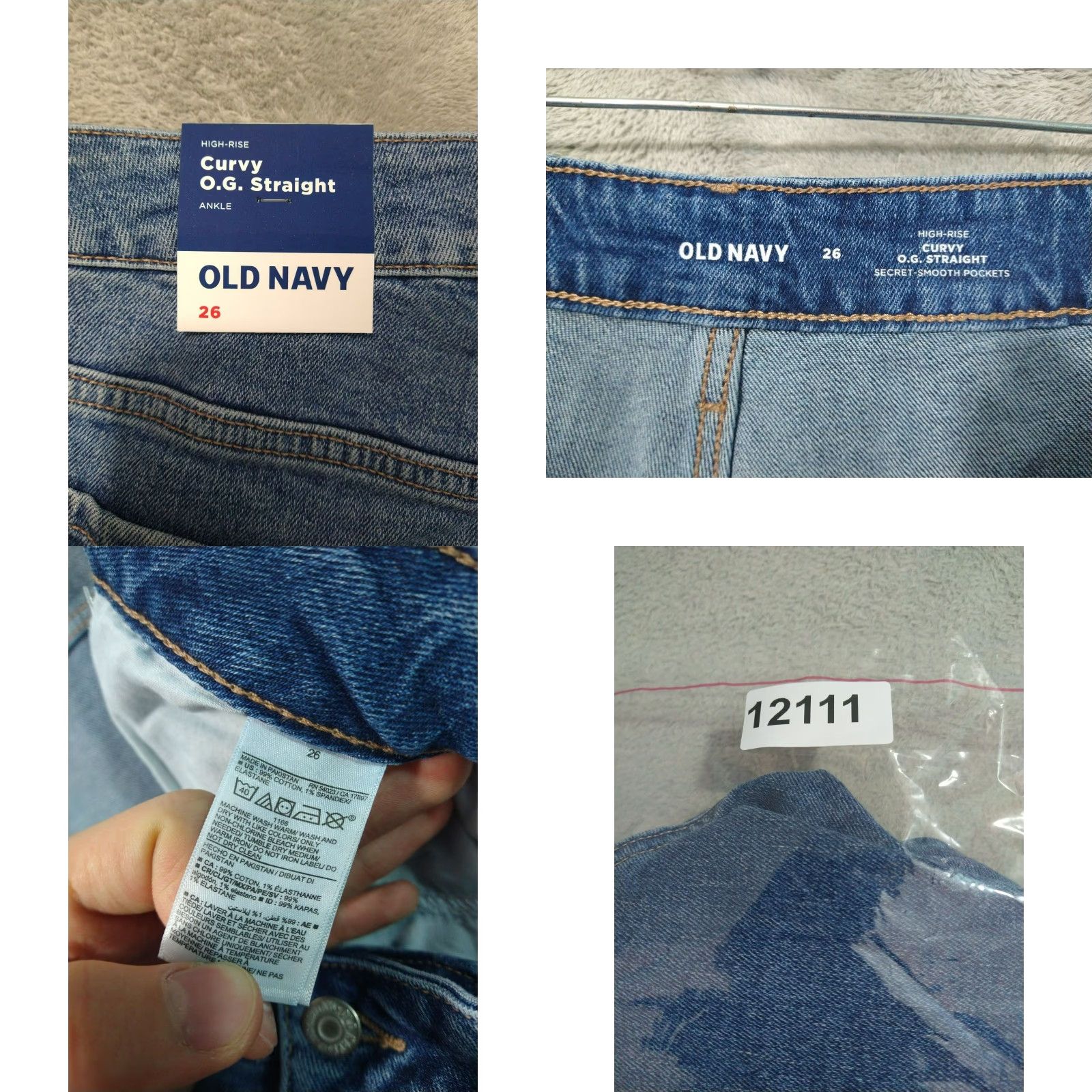 Old Navy Old Navy Jeans Women 26 Blue Denim Curvy OG Straight High Rise Ankle Stretch Size 26" / US 2 / IT 38 - 8 Thumbnail